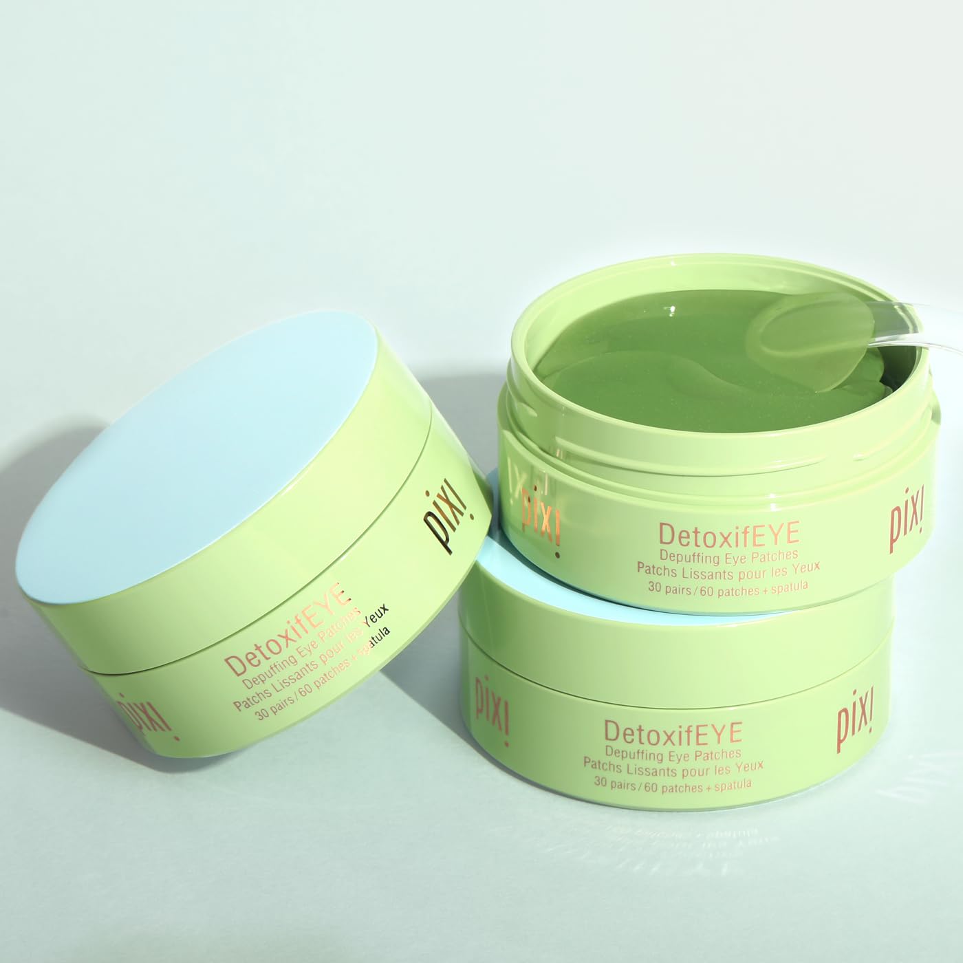 Pixi DetoxifEYE 2-Pack | Depuffing Hydrogel Under-Eye Patches with Cucumber, Gold & Caffeine