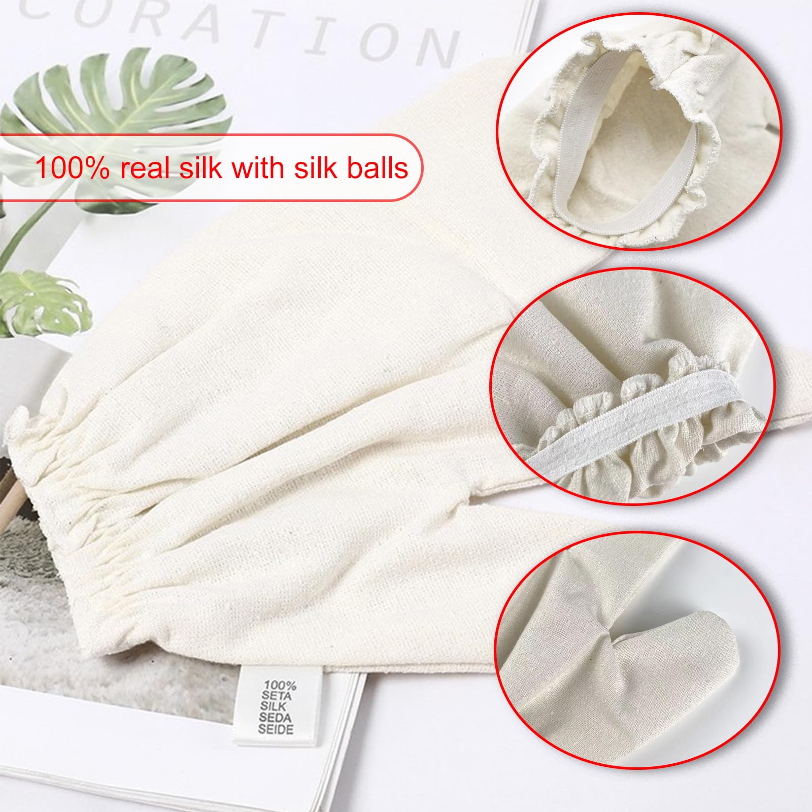PJxtal Garshana Gloves – 100% Silk Dry Brushing & Ayurvedic Massage (2pcs)