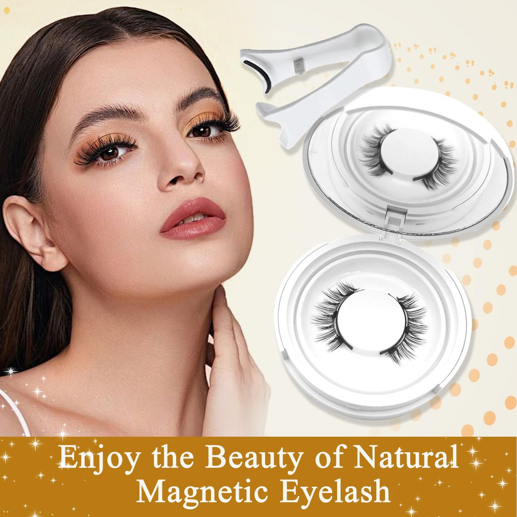 Ginani Magnetic Lashes by PKsiauya — No Glue, Reusable Lashes with Applicator for Valentine's Day