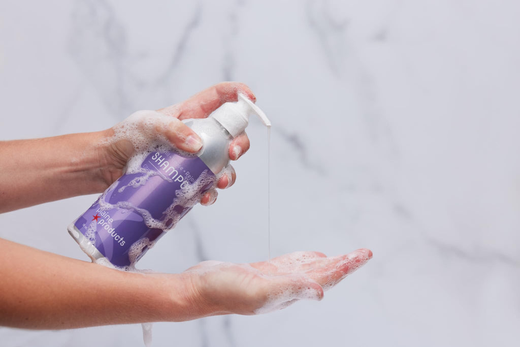 Plaine Products Citrus Lavender Shampoo & Conditioner — Refillable Aluminum Bottles, Vegan & Sulfate-Free