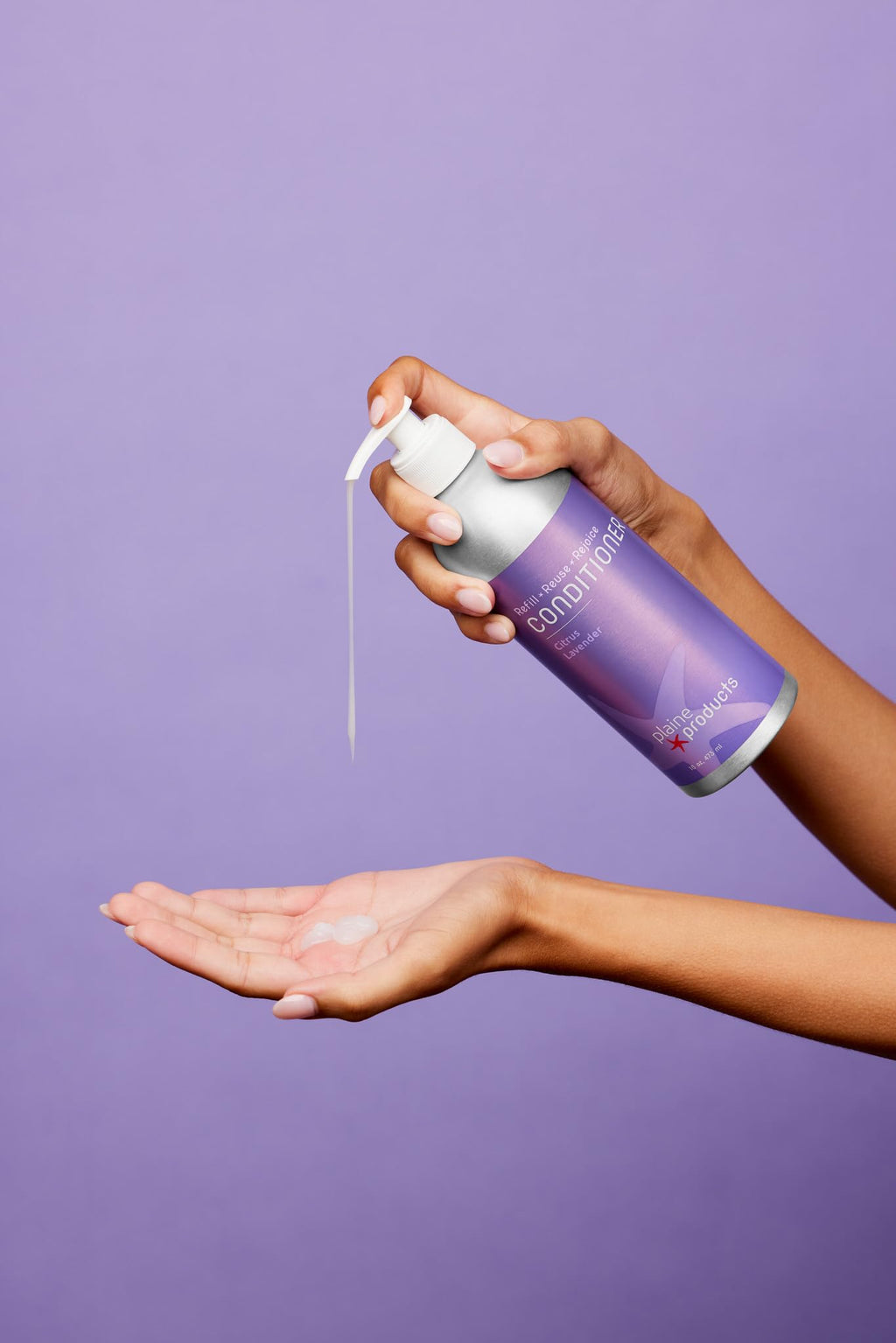 Plaine Products Citrus Lavender Shampoo & Conditioner — Refillable Aluminum Bottles, Vegan & Sulfate-Free