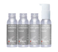 Plaine Products Travel Size Kit: Unscented Refillable Shampoo, Conditioner, Body Wash & Body Lotion (2.5 oz)