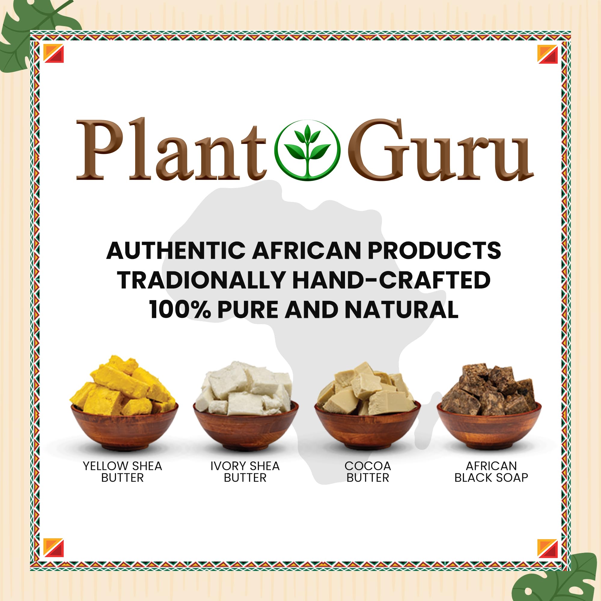 Plant Guru Raw African Black Soap – 5 lbs Bulk Bars, 100% Natural from Ghana