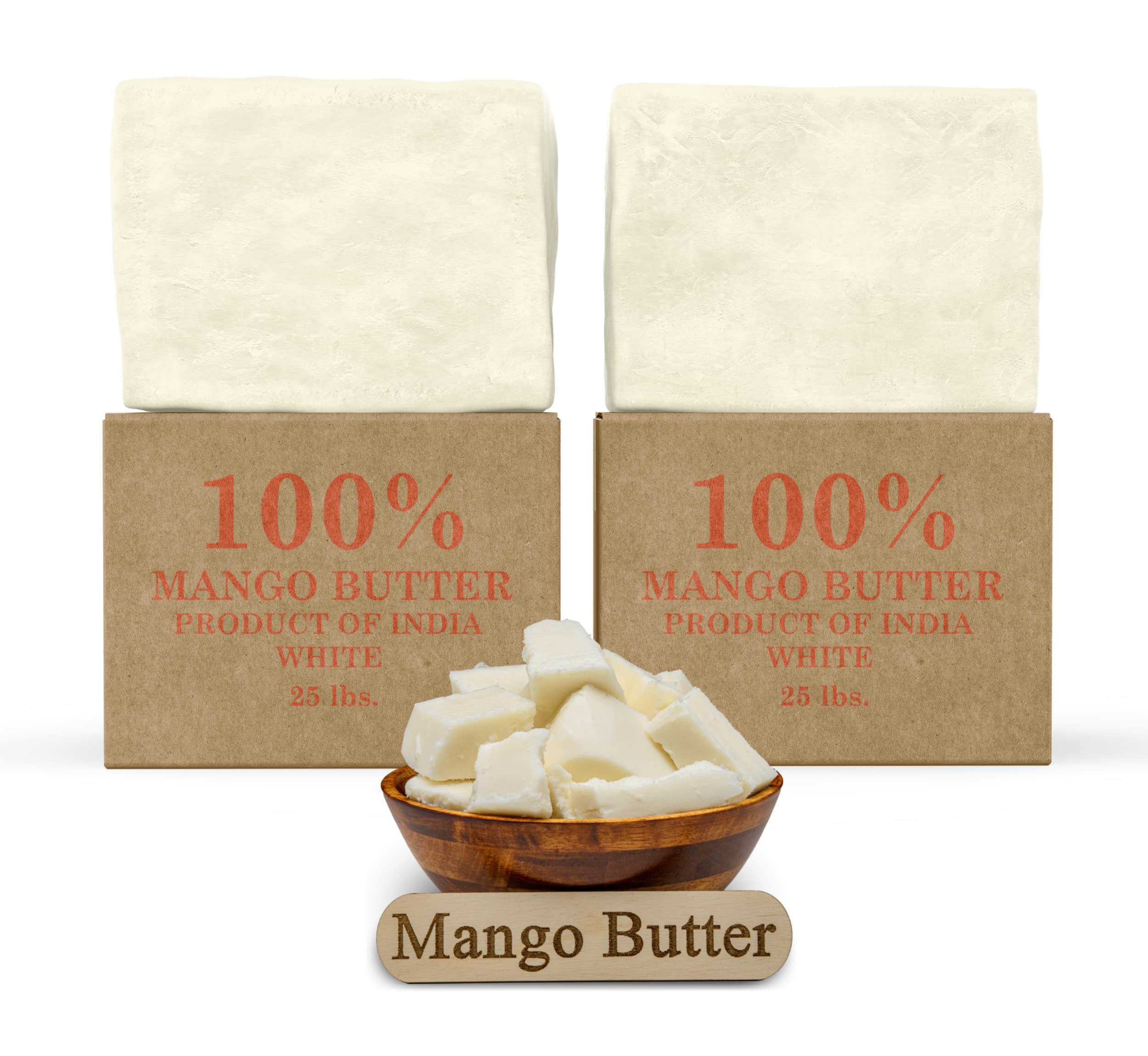 Plant Guru Mango Butter 32 oz Bulk – 100% Pure & Unrefined for Skin, Hair & DIY