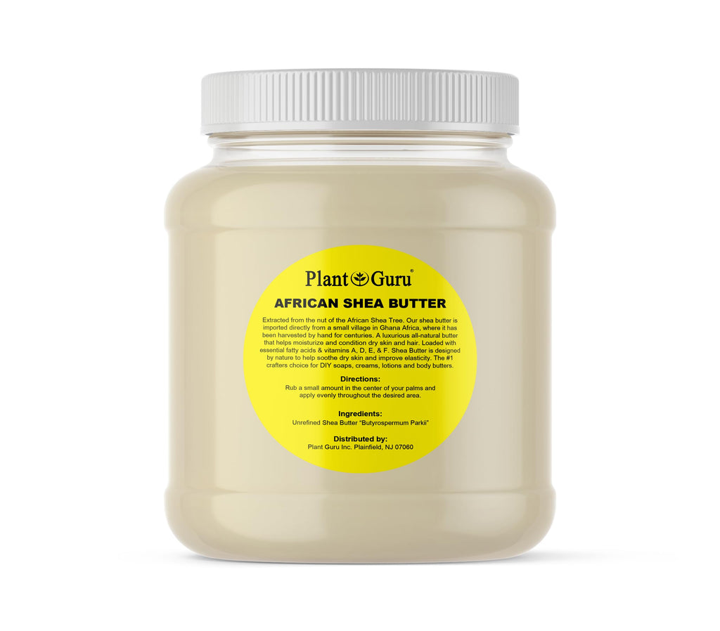 Plant Guru Raw African Shea Butter 3 lbs – 100% Pure, Unrefined Ivory Grade A