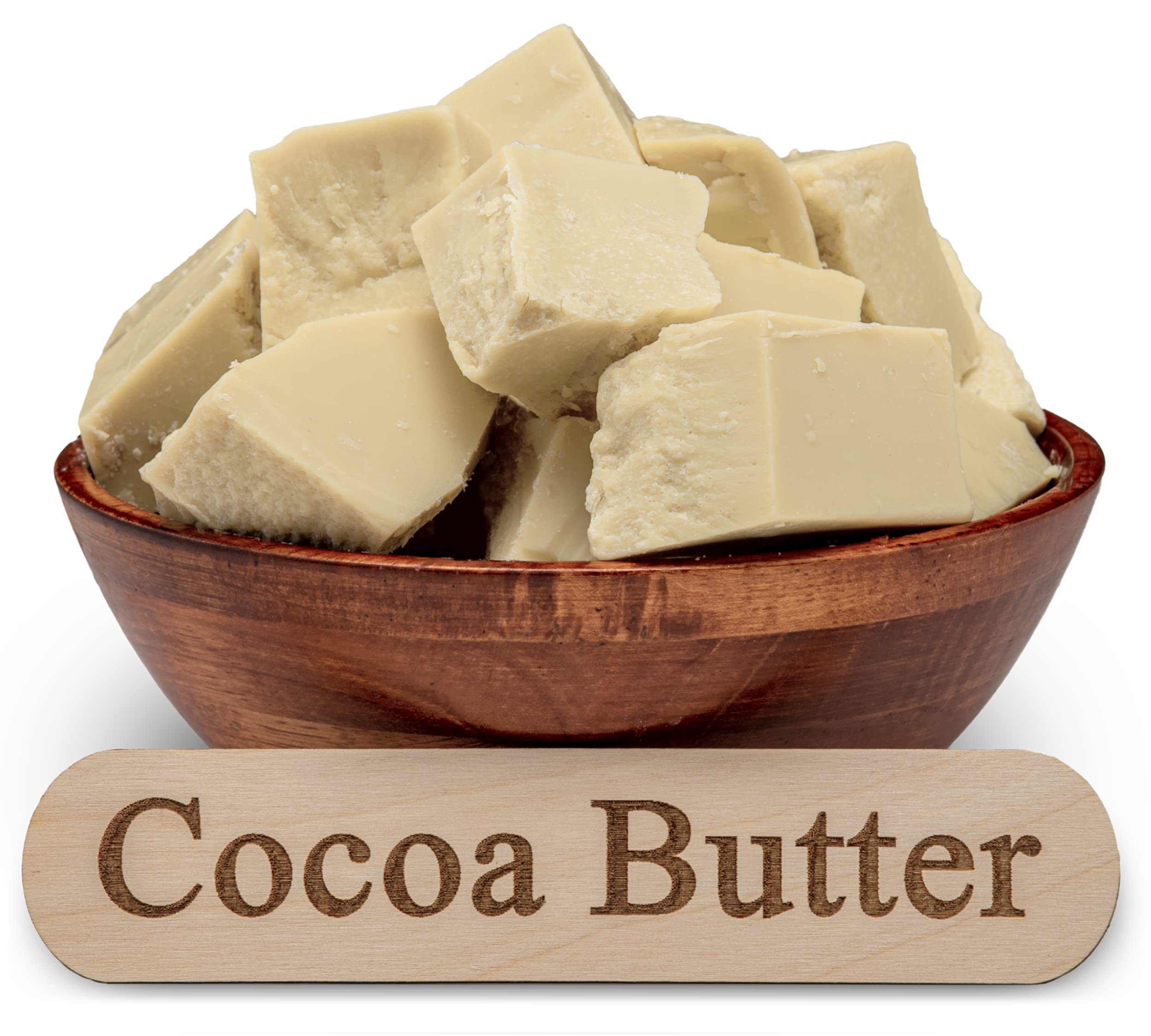 Plant Guru Raw Cocoa Butter 5 lbs Bulk | 100% Pure Arriba Nacional Cacao, Food Grade