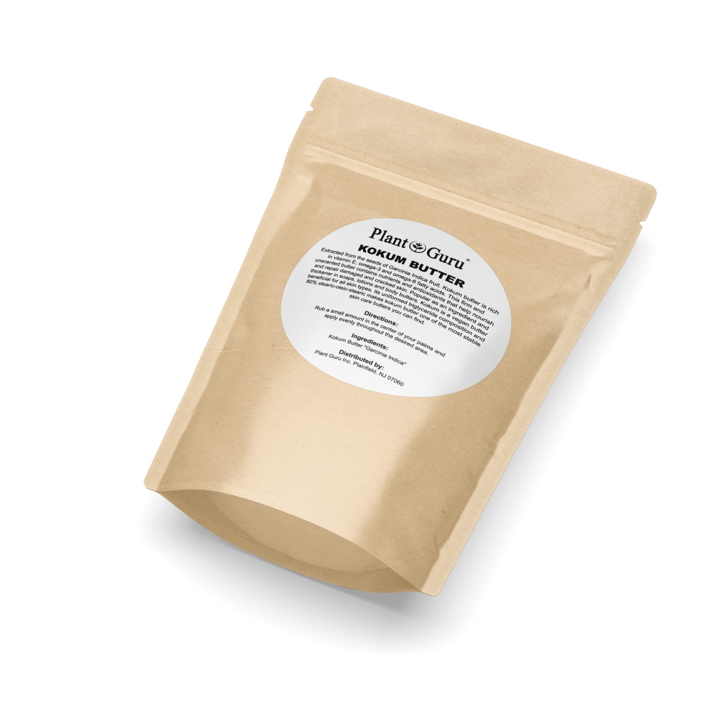 Plant Guru Raw Kokum Butter 1 lb – Pure Vegan Skin & Hair Moisturizer
