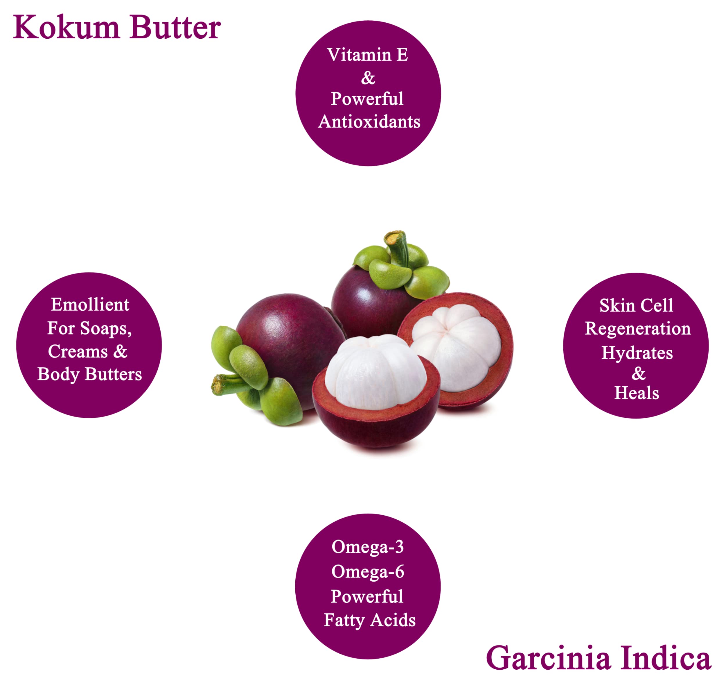Plant Guru Raw Kokum Butter 1 lb – Pure Vegan Skin & Hair Moisturizer