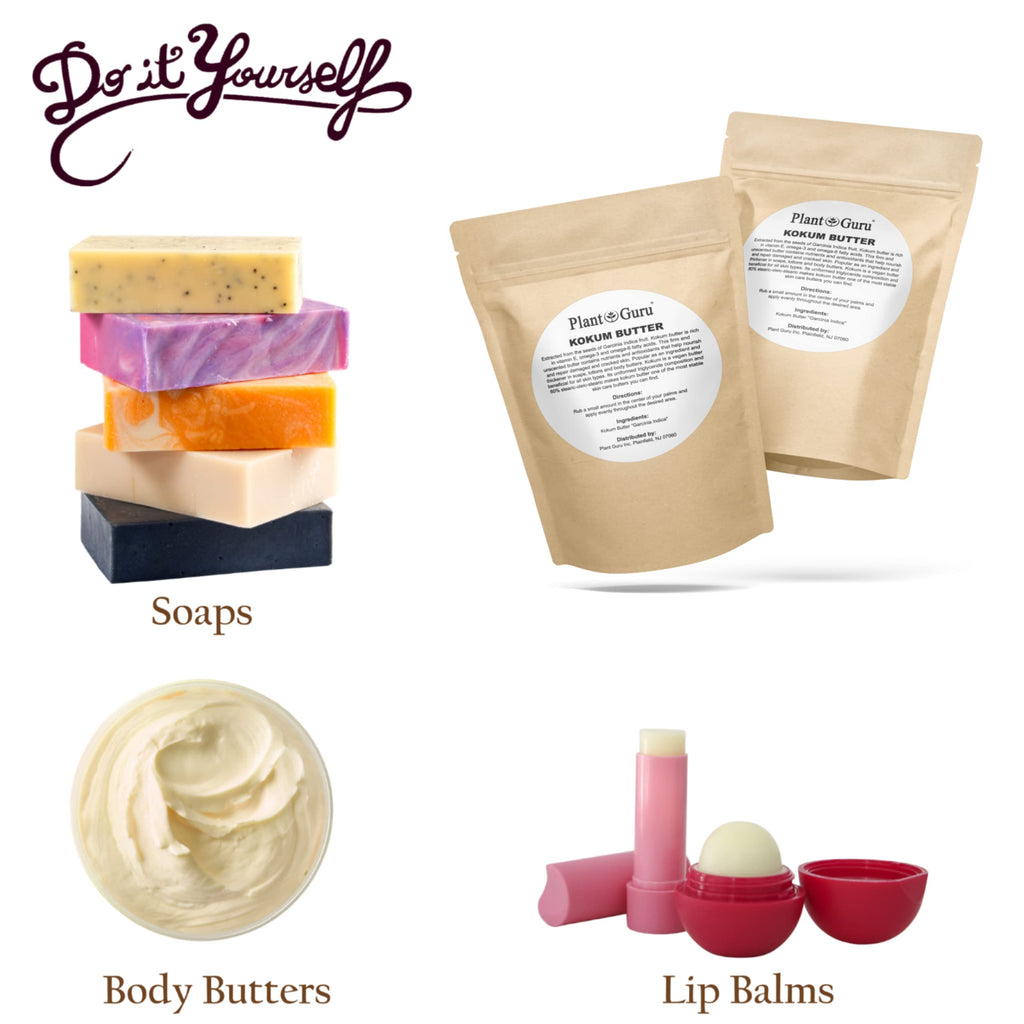 Plant Guru Raw Kokum Butter 1 lb – Pure Vegan Skin & Hair Moisturizer