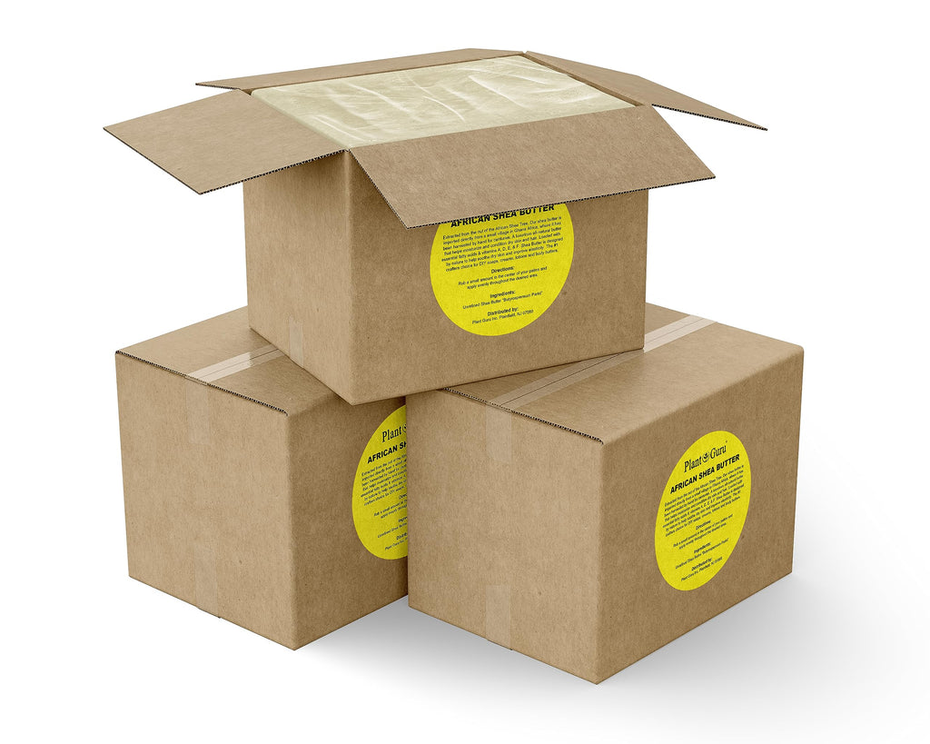 Plant Guru Raw African Shea Butter 5 lb Bulk Block – 100% Pure, Unrefined Ivory