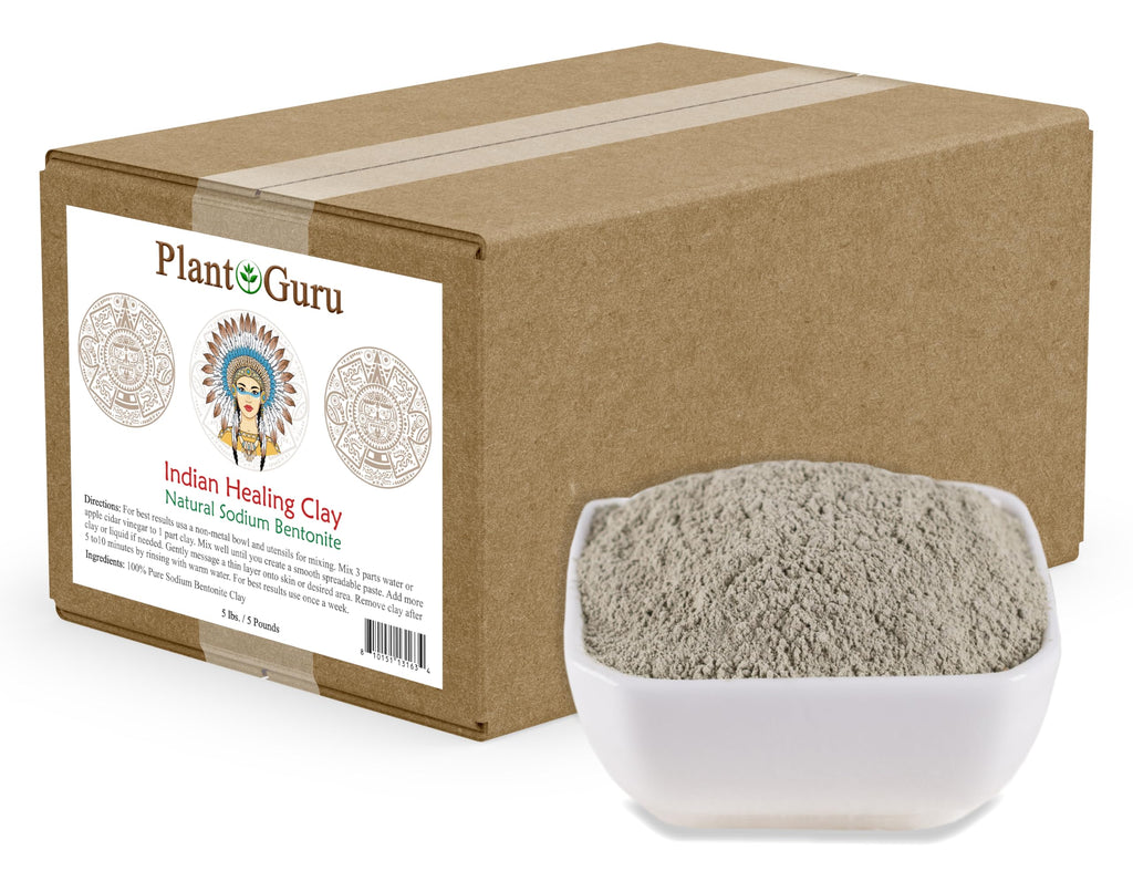 Plant Guru Sodium Bentonite Clay Powder 5 lbs – Indian Healing Clay for Deep Pore Cleansing