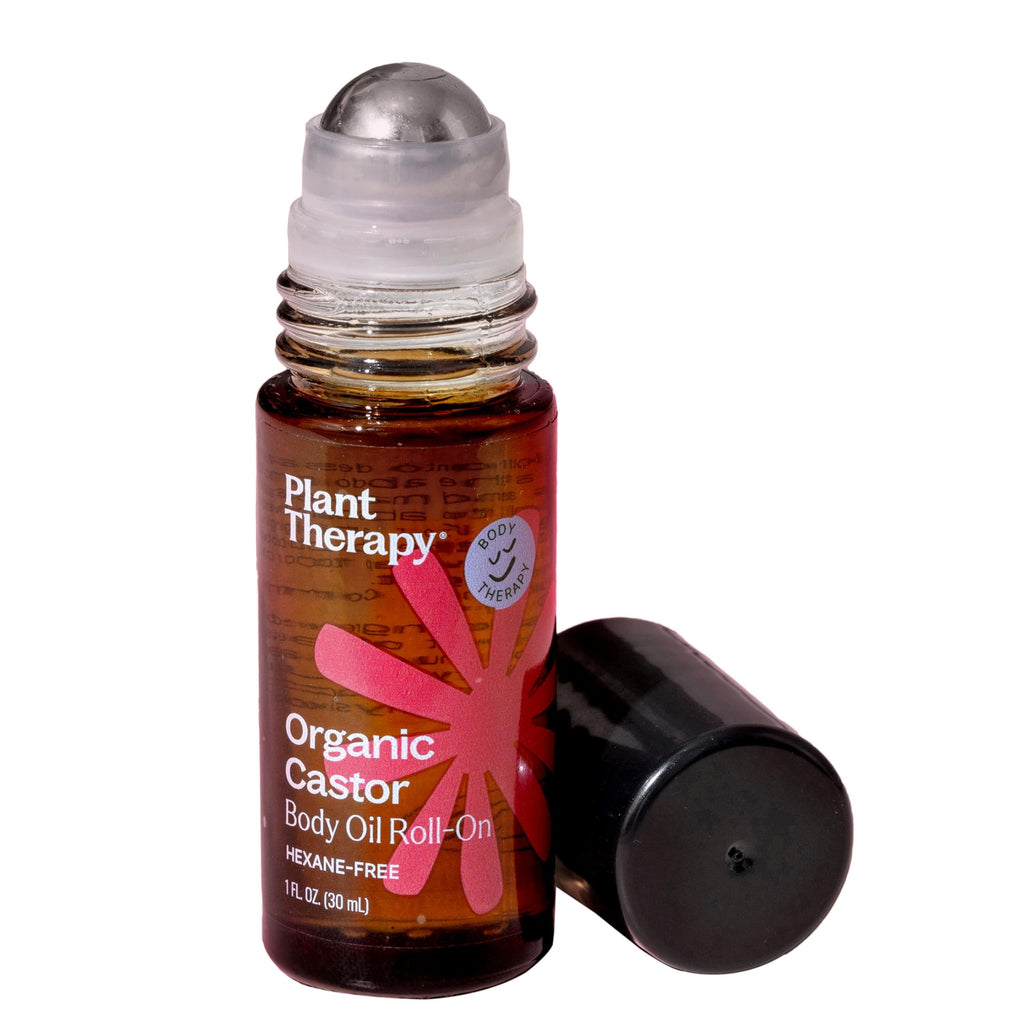 Plant Therapy Organic Castor Oil Roll-On 30 mL | Cold-Pressed, Hexane-Free, Third-Party Tested