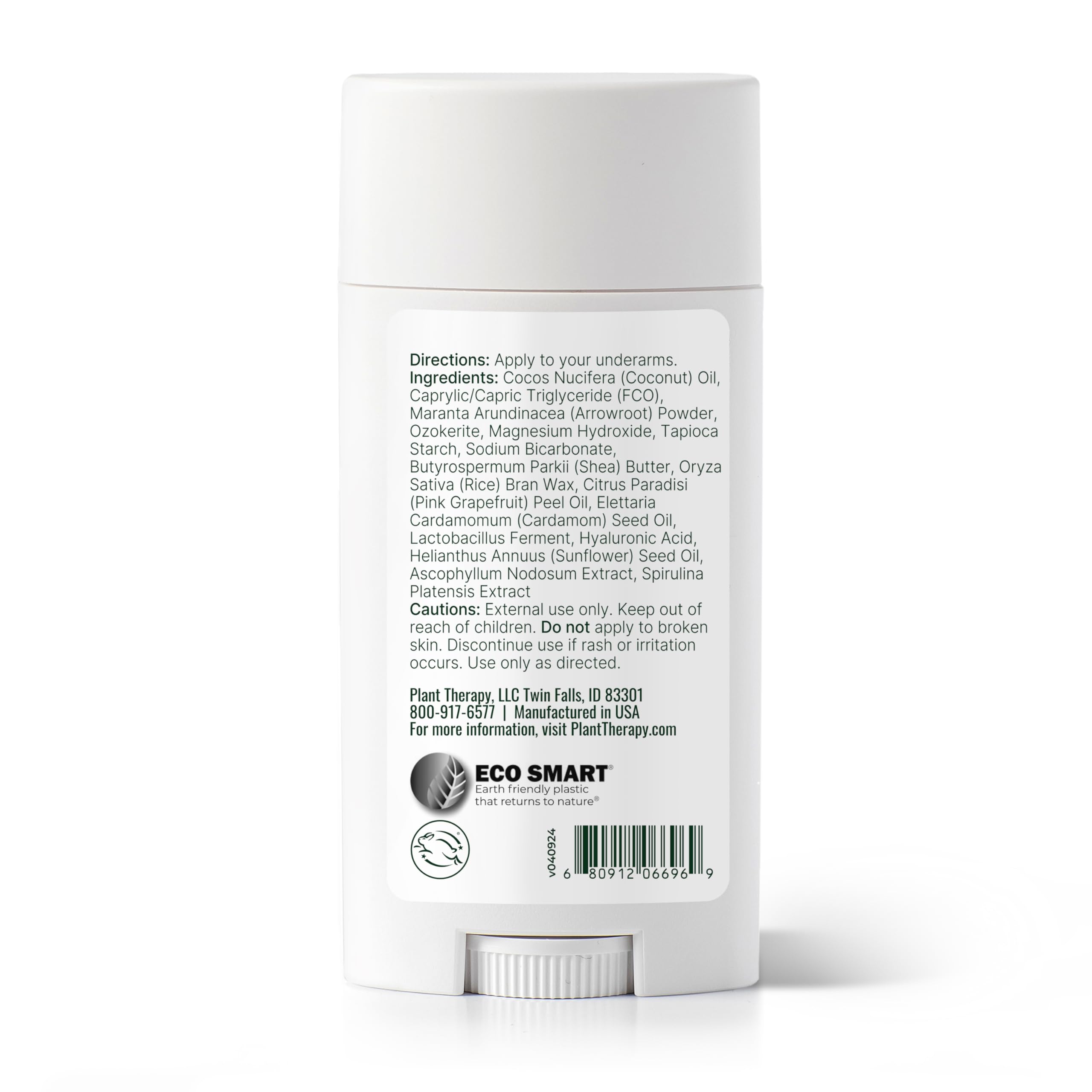 Plant Therapy Grapefruit Cardamom Natural Deodorant – Aluminum Free, 2.65 oz