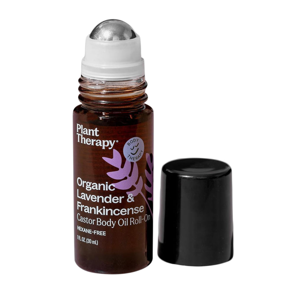 Plant Therapy Organic Lavender & Frankincense Castor Oil Roll-On – 30 mL