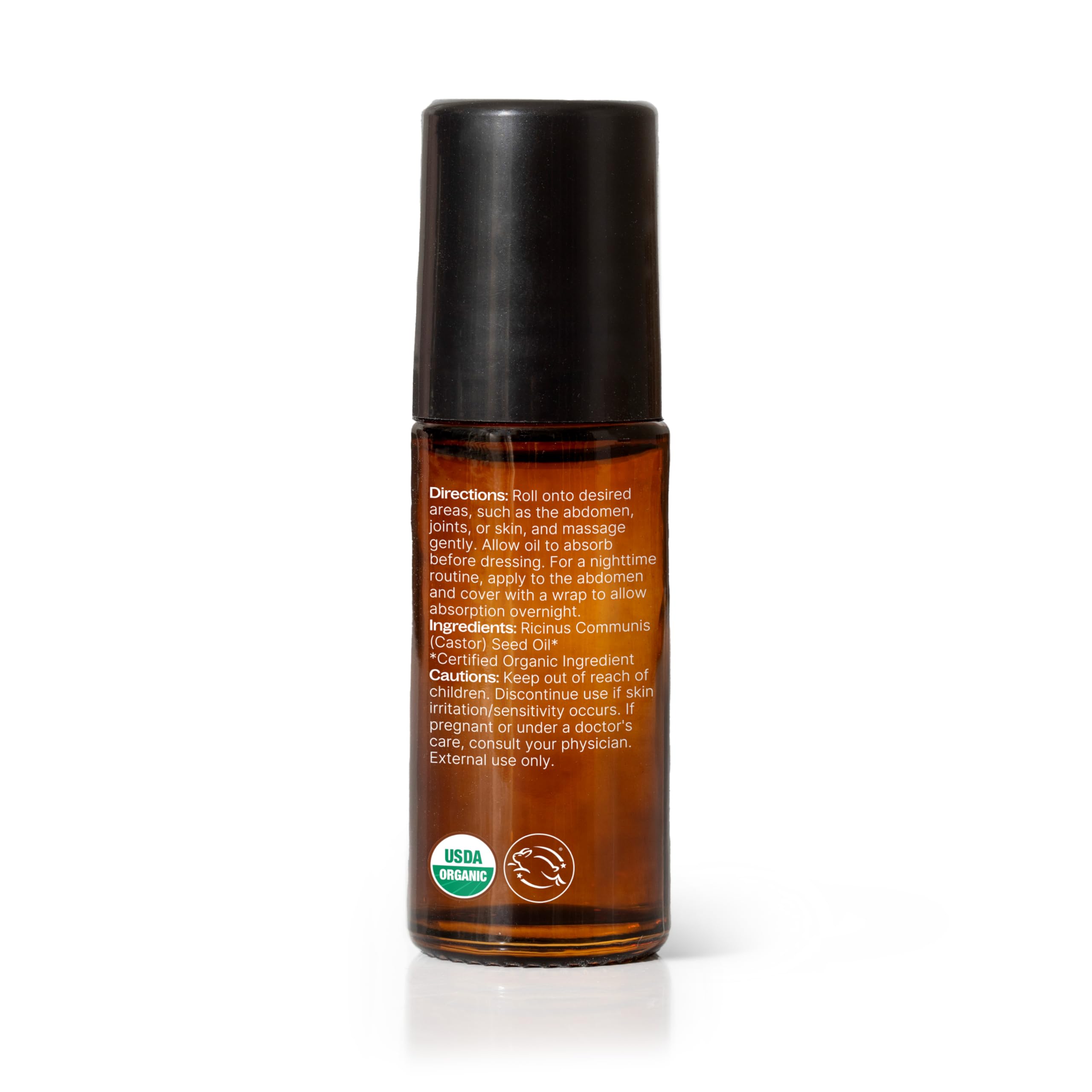 Plant Therapy Organic Castor Oil Roll-On 30 mL | Cold-Pressed, Hexane-Free, Third-Party Tested