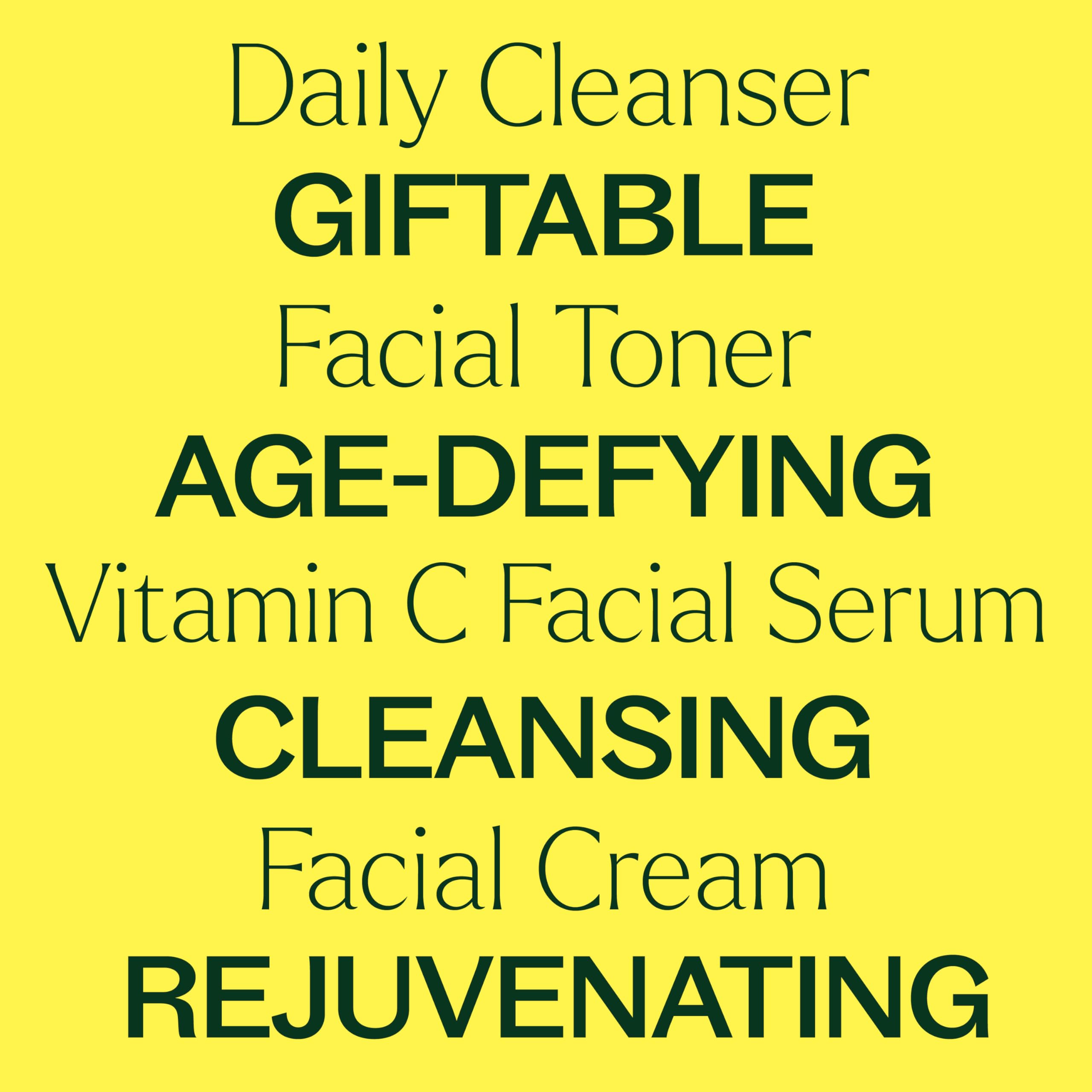 Plant Therapy Ready, Set, Glow: 4-Step Skin Care Set with Radiance Gel-Cream Cleanser, Rose & Witch Hazel Toner, Vitamin C Serum & Hydrating Cream