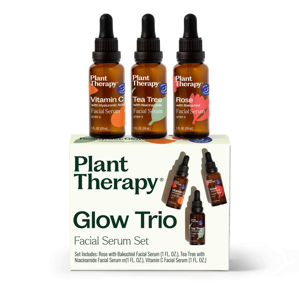 Plant Therapy Facial Serum Trio Set – Rose Bakuchiol, Tea Tree Niacinamide, Vitamin C Hyaluronic Acid