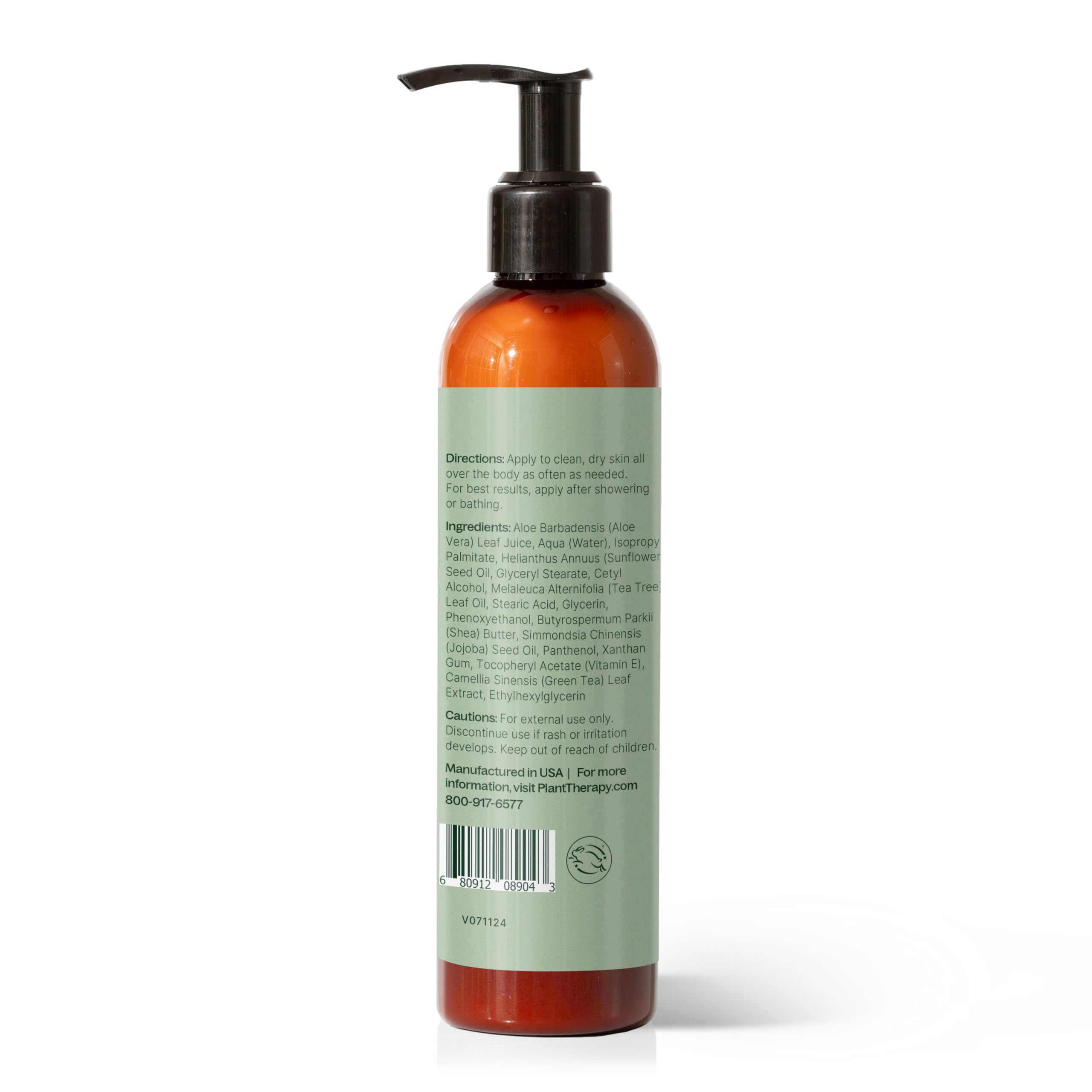 Plant Therapy Tea Tree Body Lotion with Aloe & Shea – Hydrate and Nourish Skin (8 oz)