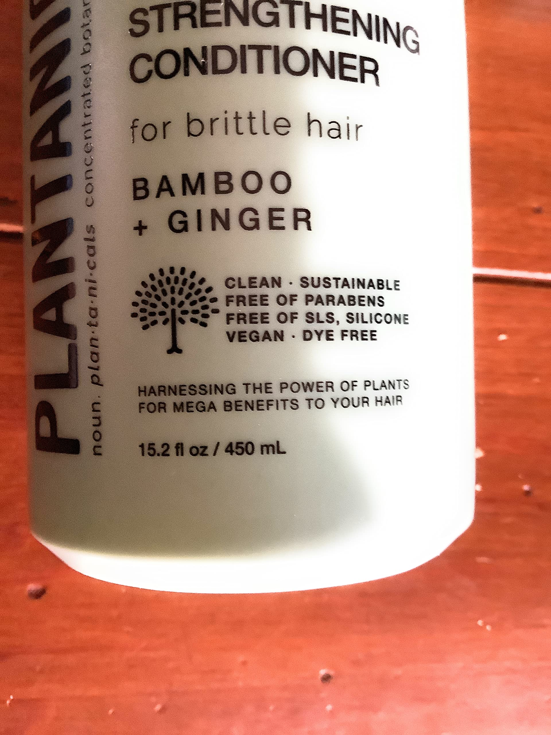 Plantanicals Hair Strengthening Conditioner with Bamboo & Ginger | Revitalizing 15.2 fl oz