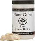 Plant Guru Raw Cocoa Butter 16 oz – 100% Pure Unrefined Arriba Nacional Cocoa, Bulk for Lip Balms & DIY Body Butters