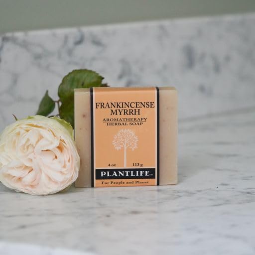 Plantlife Frankincense & Myrrh 3-Pack Bar Soap | Moisturizing, Plant-Based, California Made