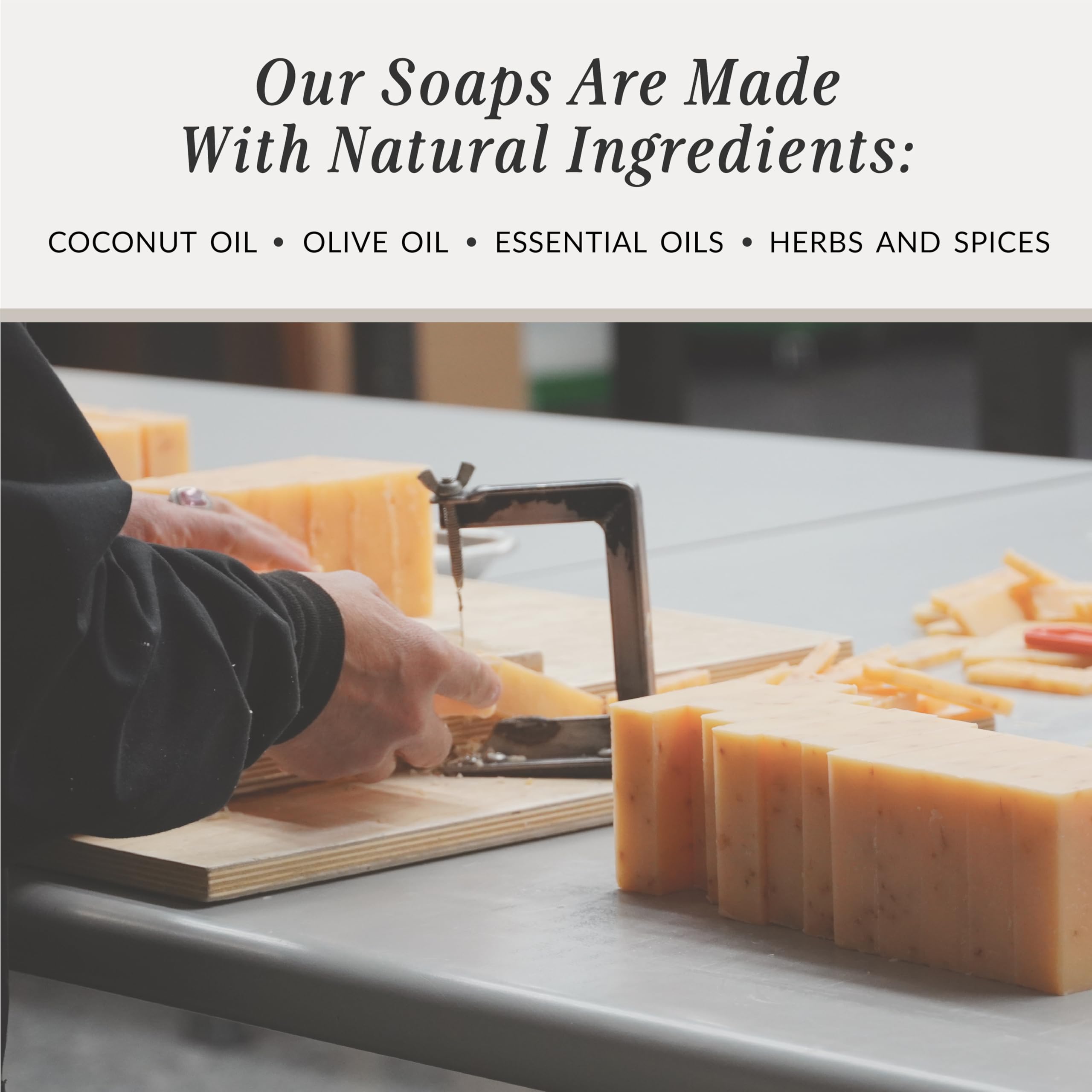Plantlife Double Mint 6-Pack Bar Soap — Moisturizing, Handcrafted Plant-Based Soap Made in California