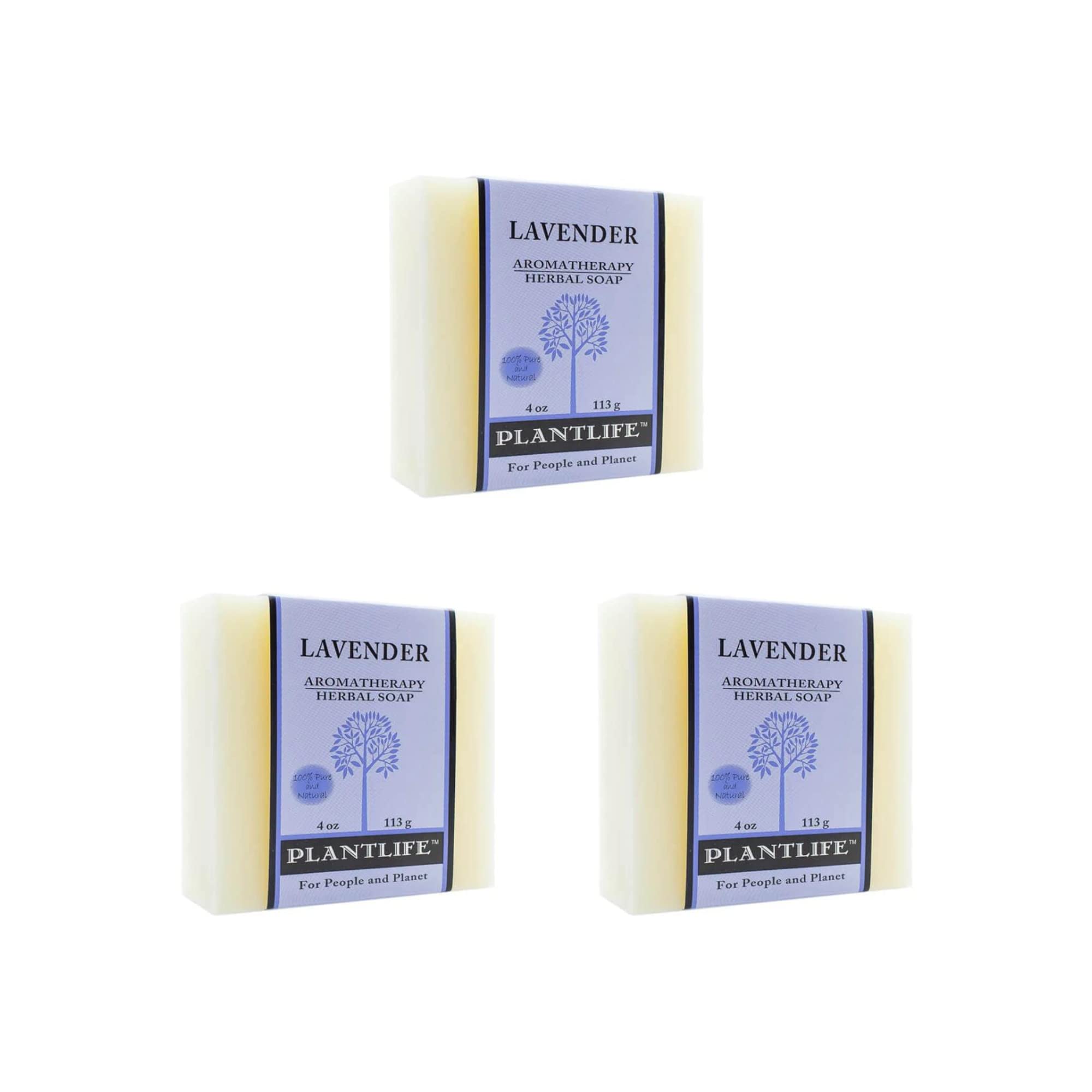 Plantlife Lavender 3-Pack Bar Soap – Moisturizing & Soothing, Hand Crafted in California
