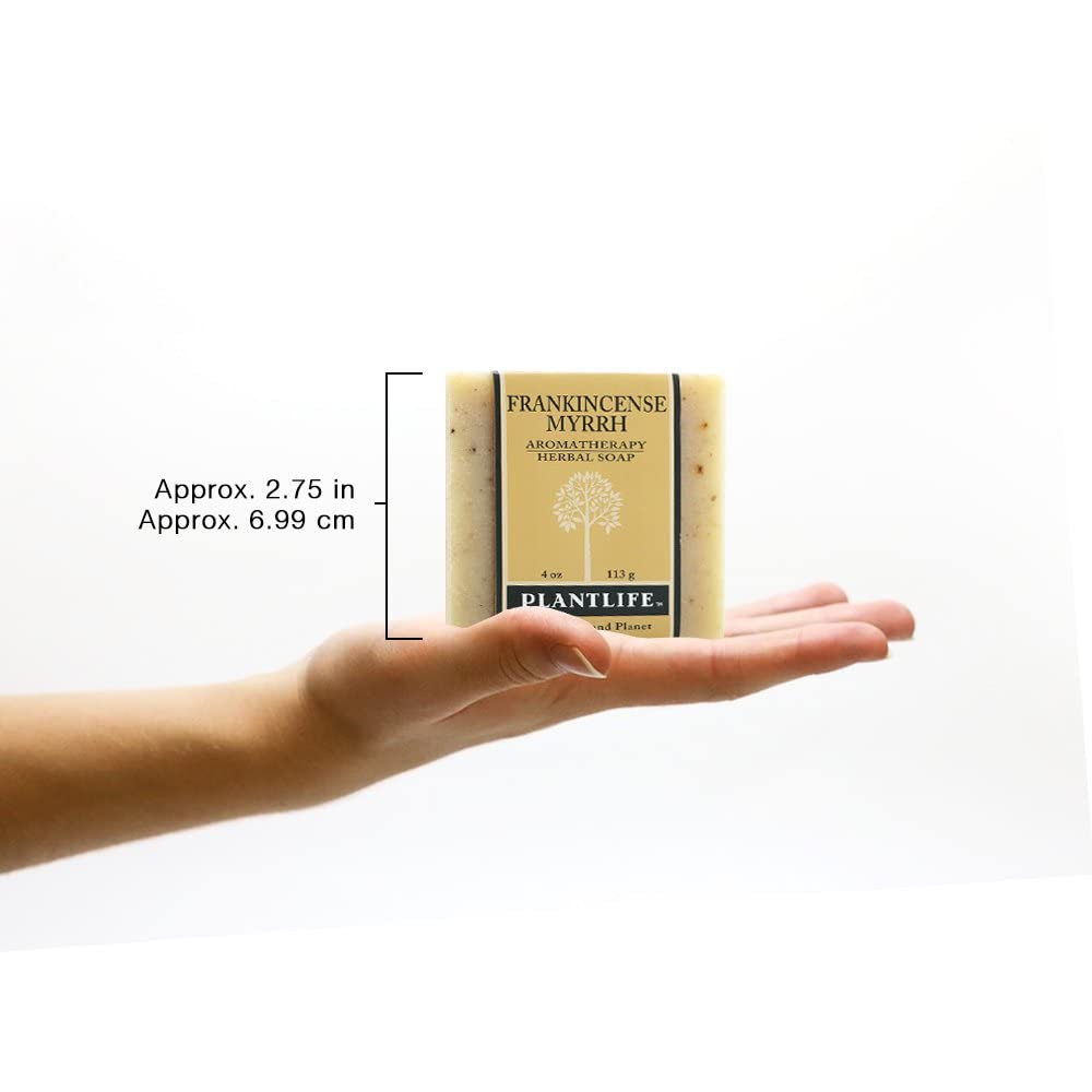Plantlife Frankincense & Myrrh 3-Pack Bar Soap | Moisturizing, Plant-Based, California Made