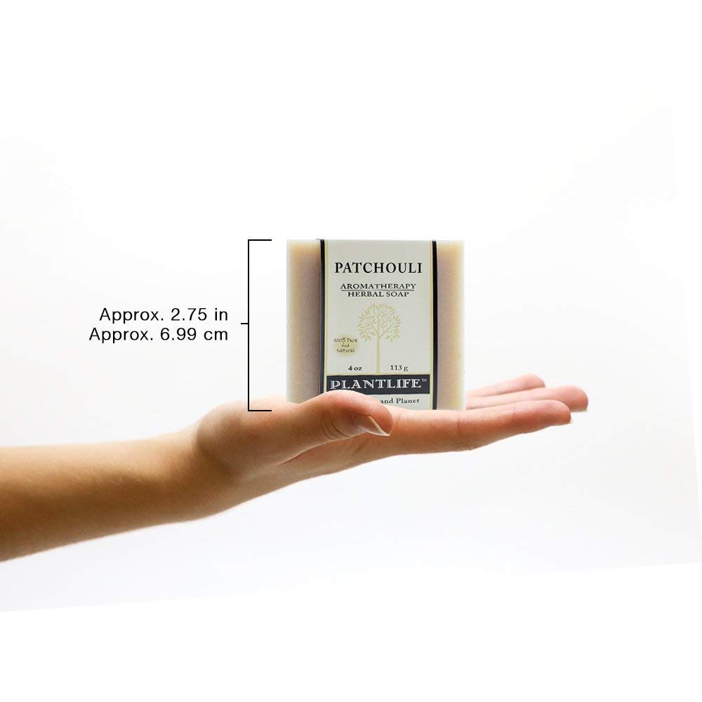 Plantlife Patchouli 3-Pack Bar Soap | Moisturizing, Hand-Crafted, Plant-Based | Made in California