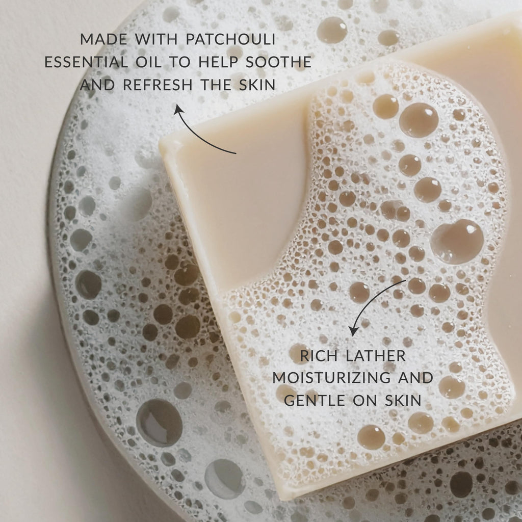 Plantlife Patchouli 3-Pack Bar Soap | Moisturizing, Hand-Crafted, Plant-Based | Made in California