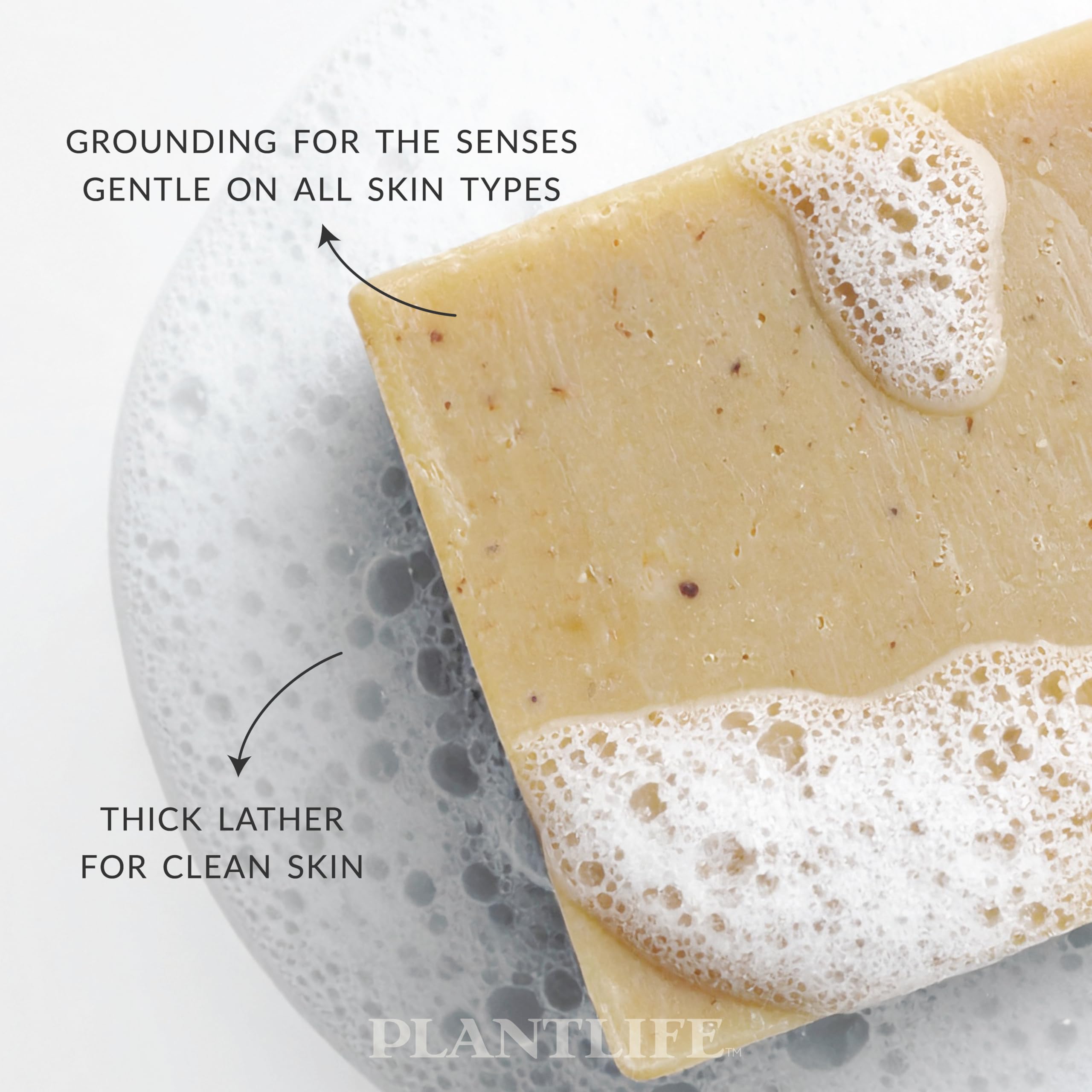 Plantlife Frankincense & Myrrh 3-Pack Bar Soap | Moisturizing, Plant-Based, California Made