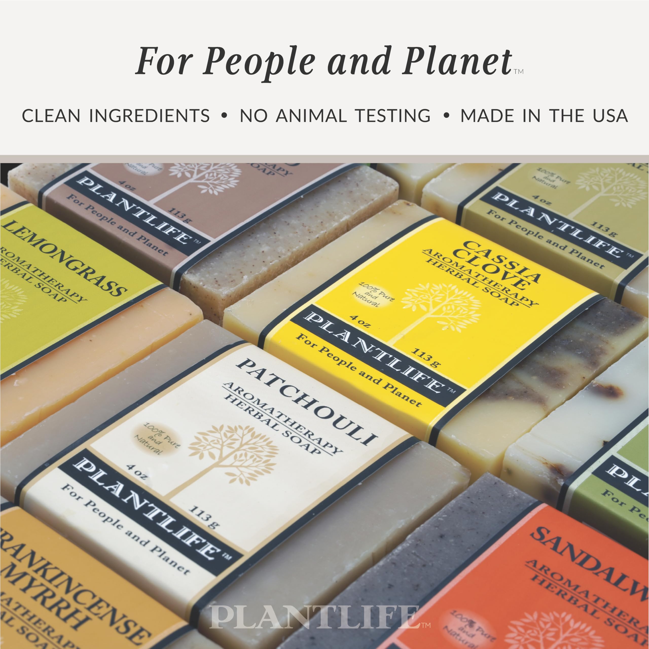 Plantlife Man and Nature All-N-1 6-Bar Soap Pack - Moisturizing & Handcrafted in California