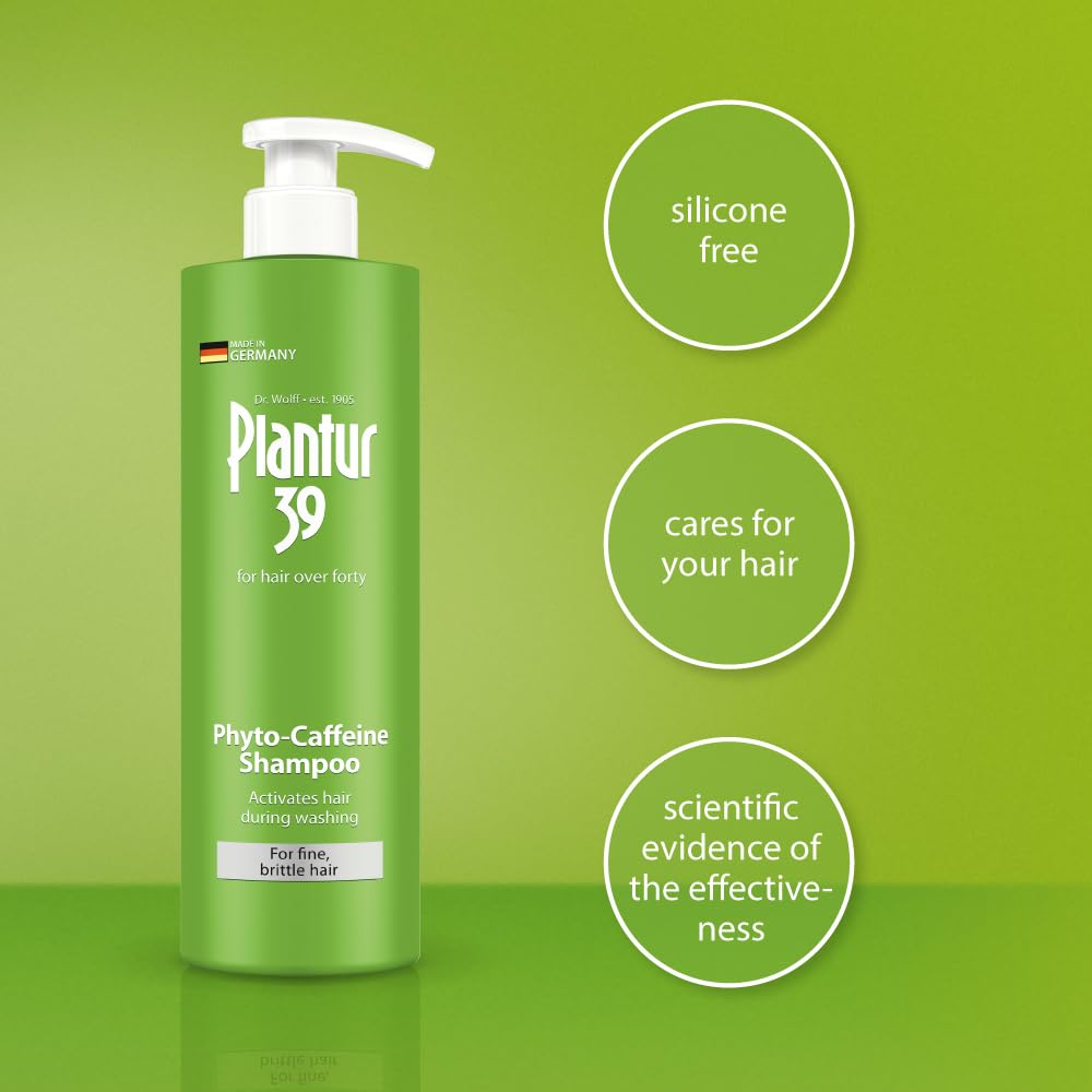 Plantur 39 Fine & Brittle Hair Shampoo – Phyto-Caffeine Formula for Women’s Thinning Hair | 16.9 fl oz