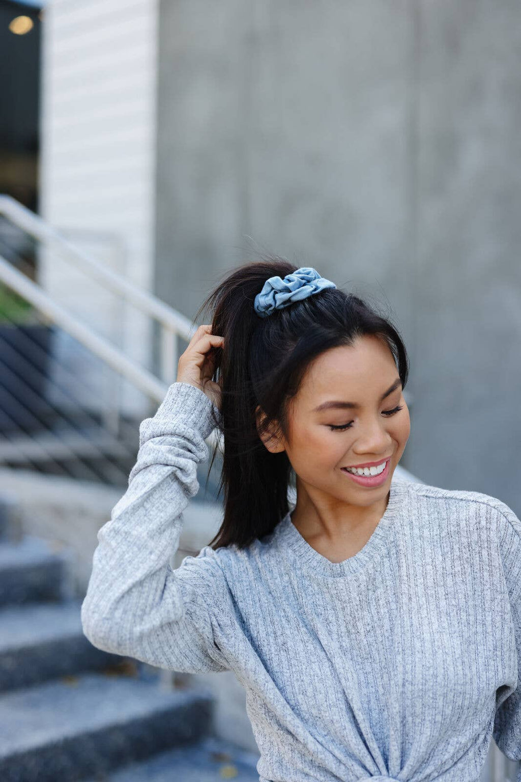 Plastic-Free Scrunchies True Blue – Organic Cotton