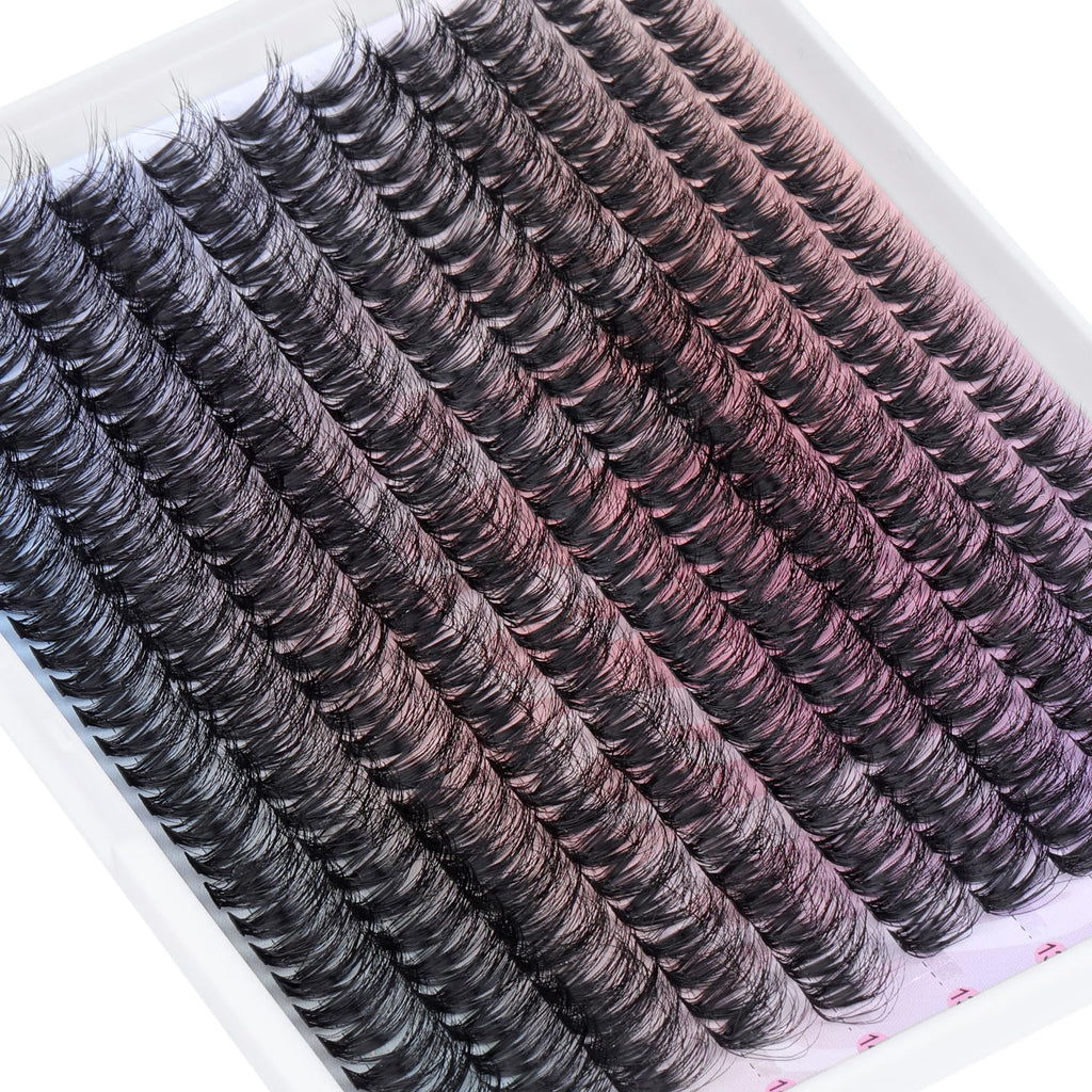 Pleell Lash Clusters 330Pcs – 6D Fluffy DIY Volume Lashes, D-Curve (40D)