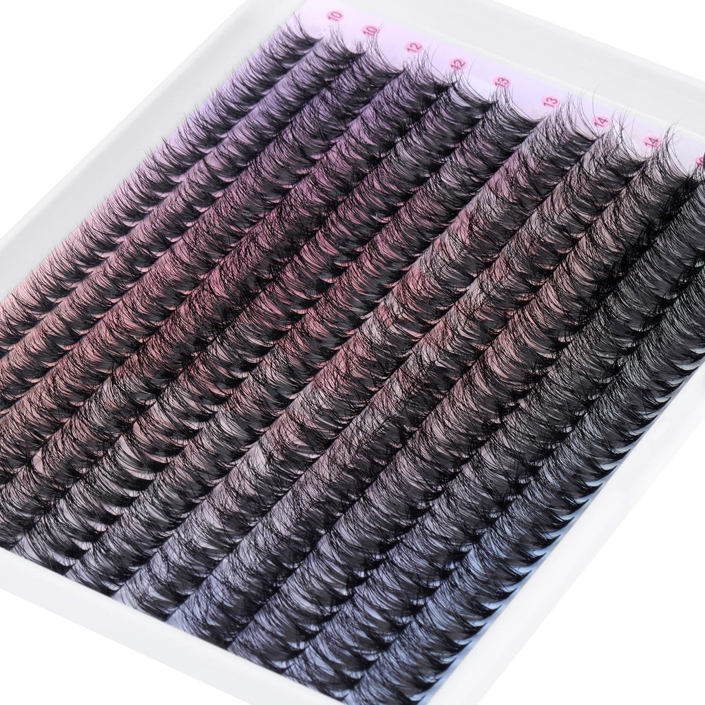Pleell Lash Clusters 330Pcs – 6D Fluffy DIY Volume Lashes, D-Curve (40D)