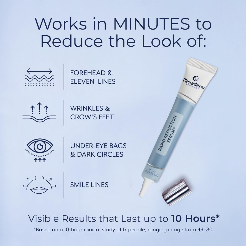 Plexaderm Rapid Reduction Eye Serum — Instant Under-Eye Tightening & Smoothing (3 Full-Size Tubes)