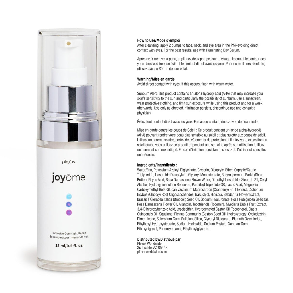 Plexus Joyome Intensive Overnight Repair 15ml – Reduce Deep Lines & Age Spots