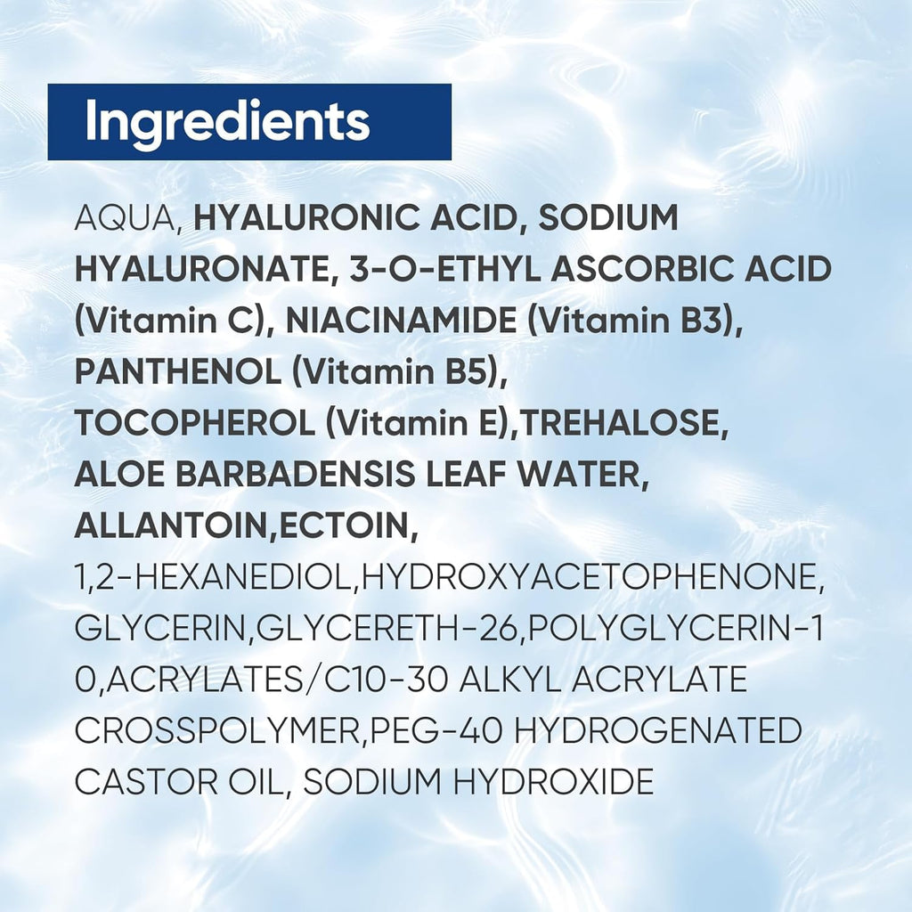+1HEROLABS Hyaluronic Acid Serum with Vitamin C, B5, E & Niacinamide — Hydrating, Fragrance-Free