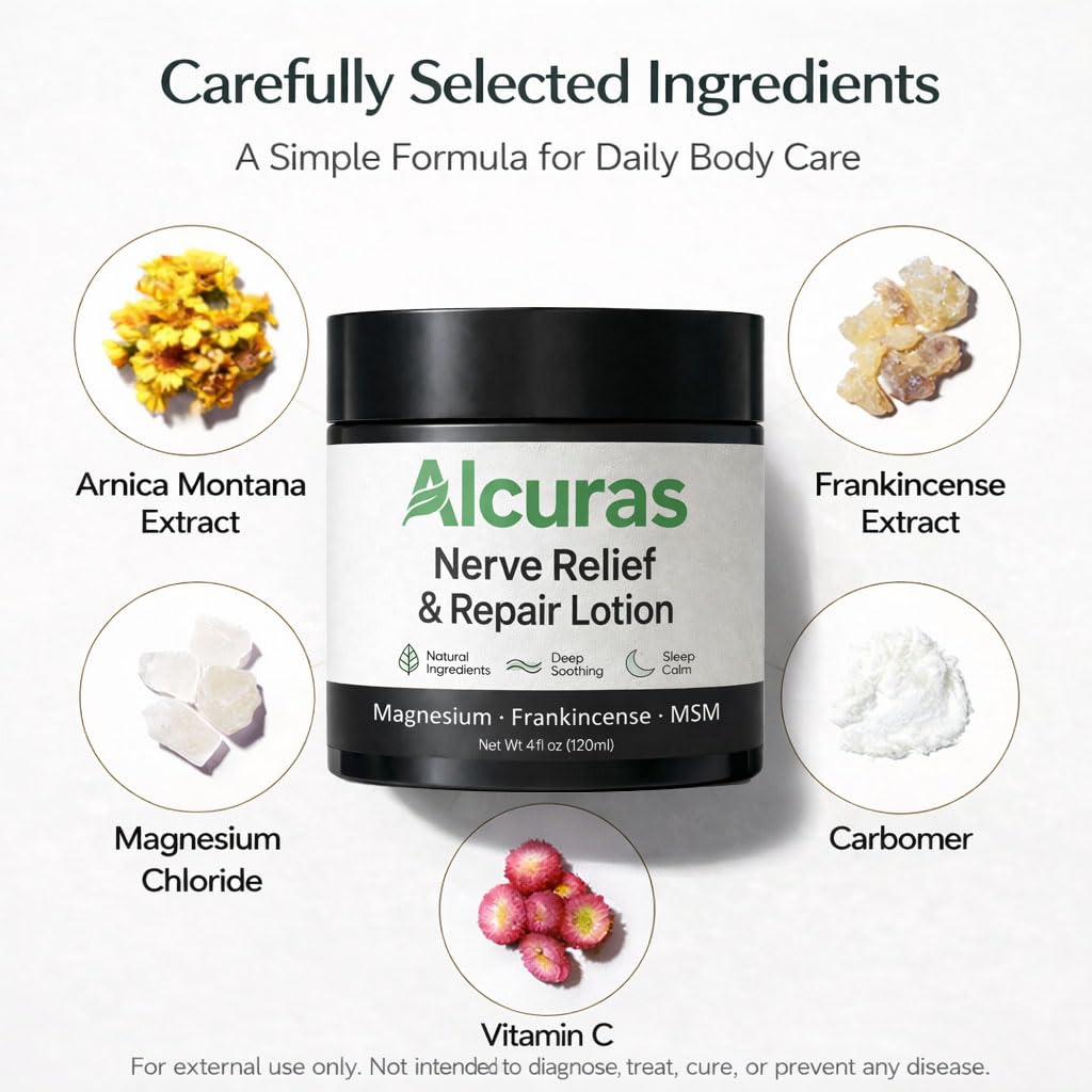 PLYNXE Alcuras Cream – Arnica & Magnesium Lotion for Daily Comfort (4 oz)