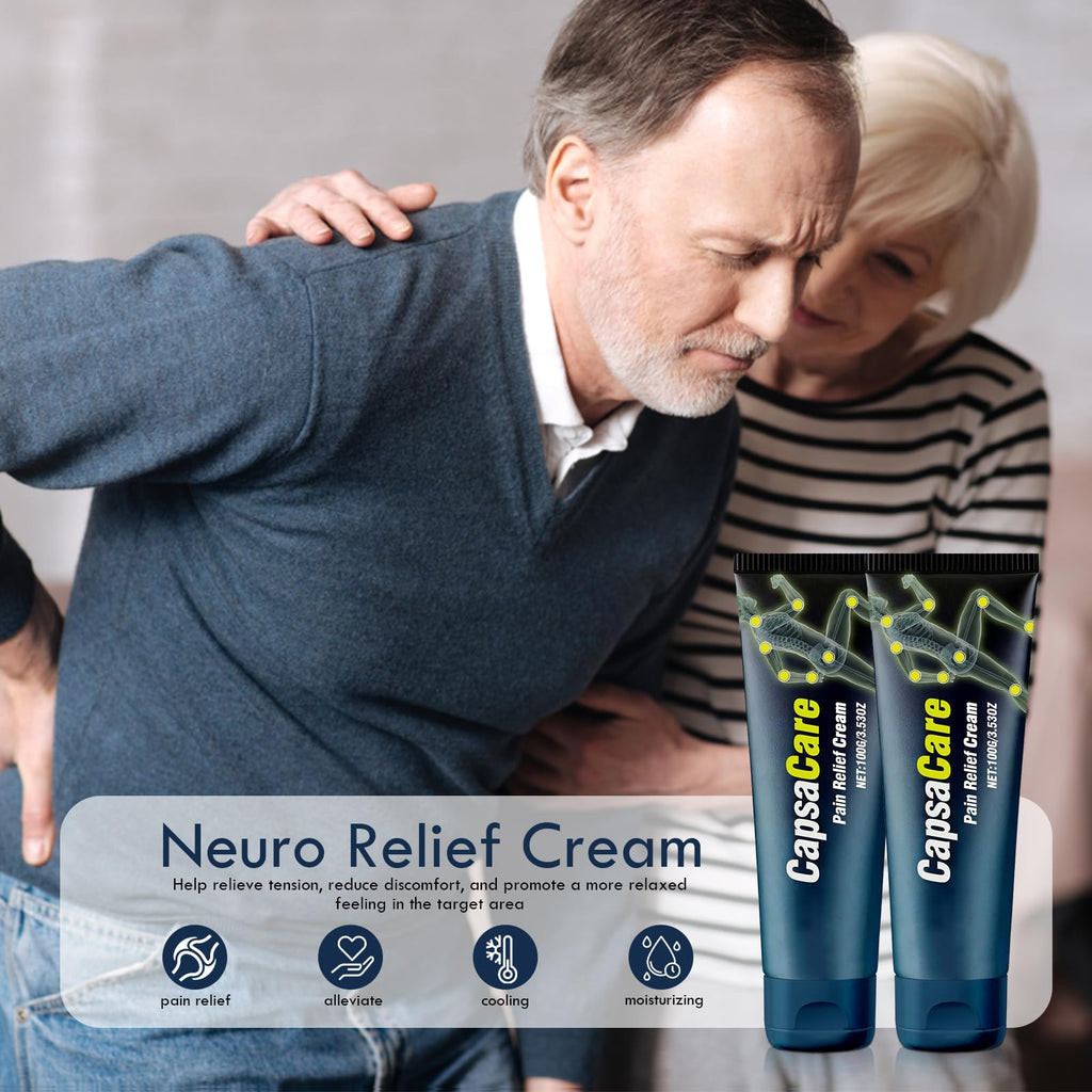 Pnylqo Capsacare Neuropathy Relief Cream – 2-Pack | Neurosoothe Formula for Hands, Feet, Joints