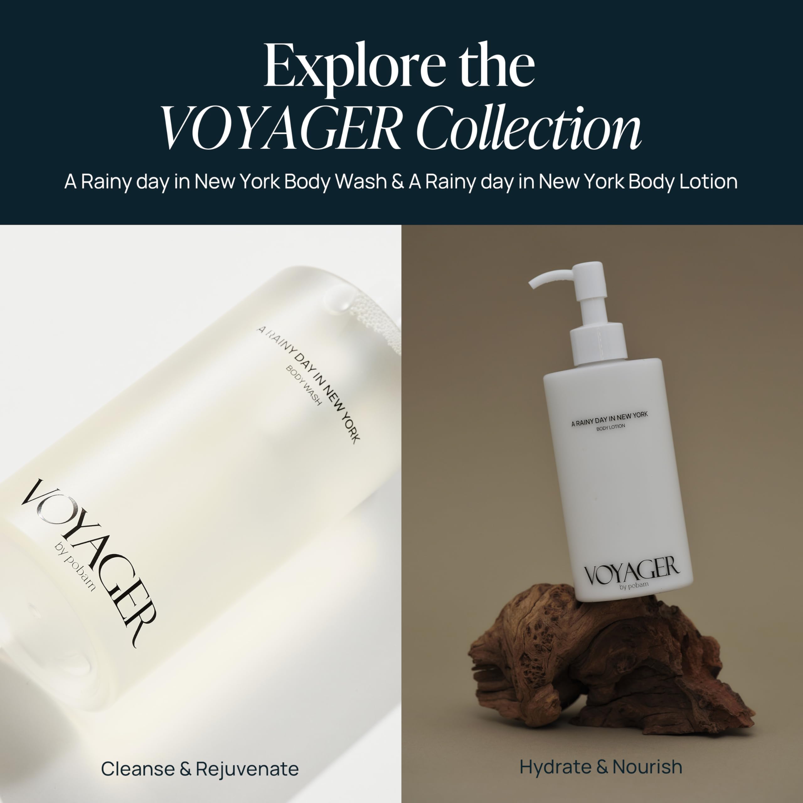 Pobam VOYAGER A Rainy Day in New York Body Lotion – Ultra-Hydrating 10.14 Fl Oz / 300 ml