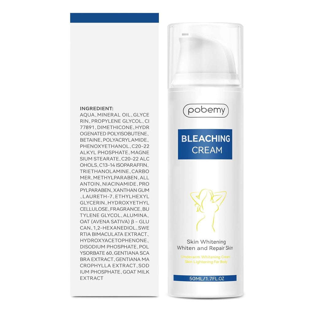 POBEMY Skin Bleaching Cream – Vitamin C Brightening for Face & Body (1.7 fl oz)