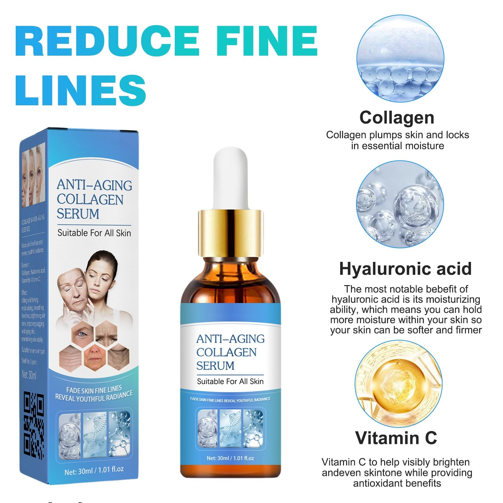 Podafu Olavita Liquid Solution Anti Aging Serum - Vitamin C & E, 3 Pcs