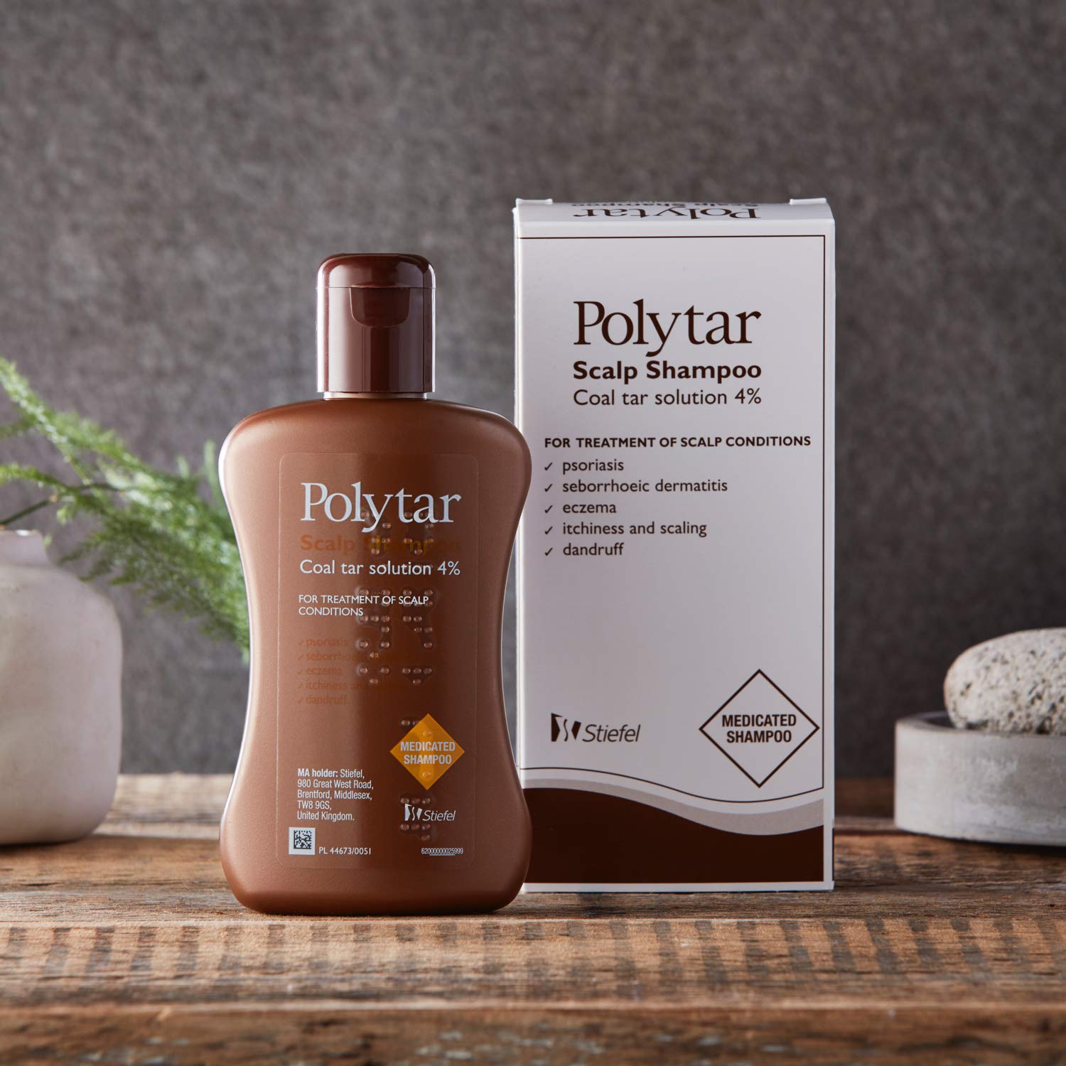 Polytar Liquid Concentrated Antiseptic Tar Medicated Scalp Cleanser Shampoo – 150 ml (Pack Of 2)