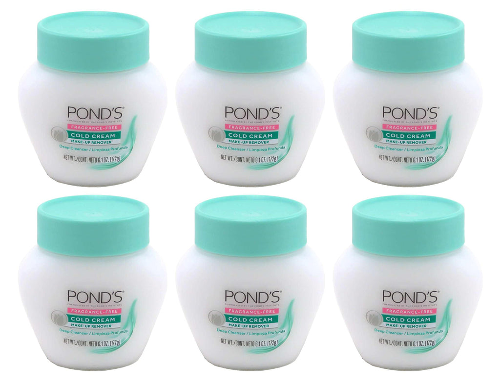 POND'S Cold Cream Makeup Remover Fragrance-Free – 6.1 oz Pack of 6