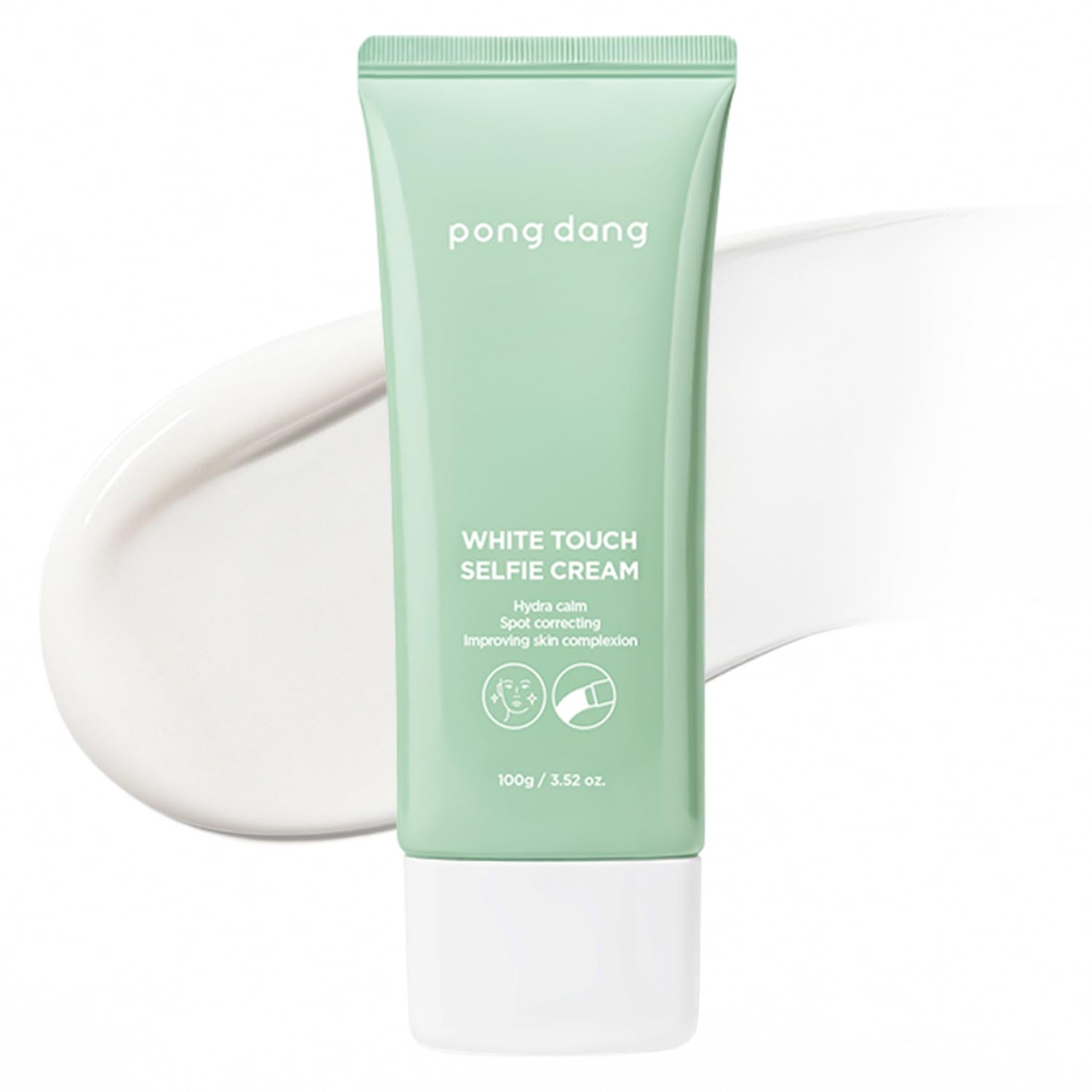 PONGDANG White Touch Selfie Cream 3.52 oz | Lightweight Tone-Up Moisturizer, Hydration & Redness-Soothing