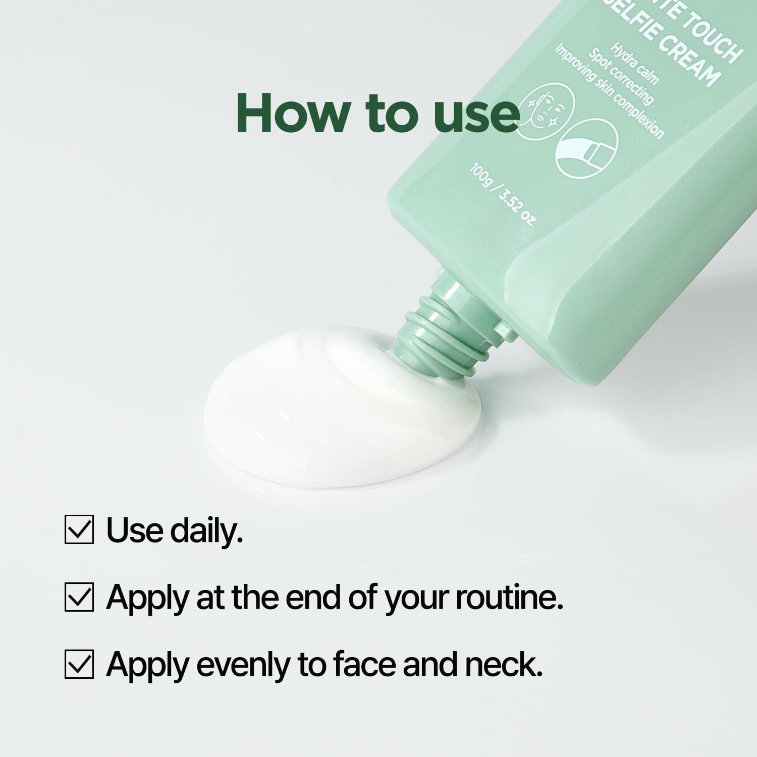 PONGDANG White Touch Selfie Cream 3.52 oz | Lightweight Tone-Up Moisturizer, Hydration & Redness-Soothing