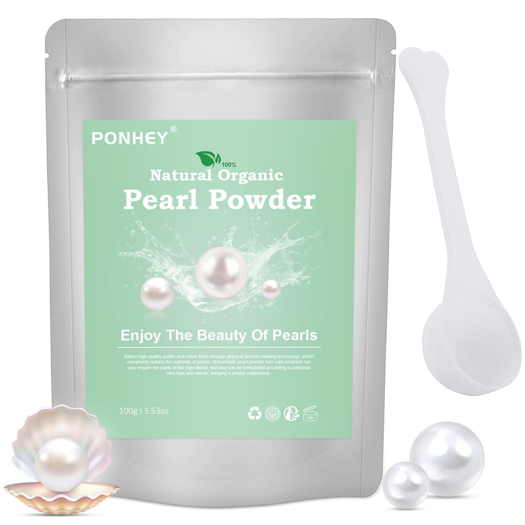 Ponhey Freshwater Pearl Powder Organic – Deep Cleansing & Pore Refining Mask 100g