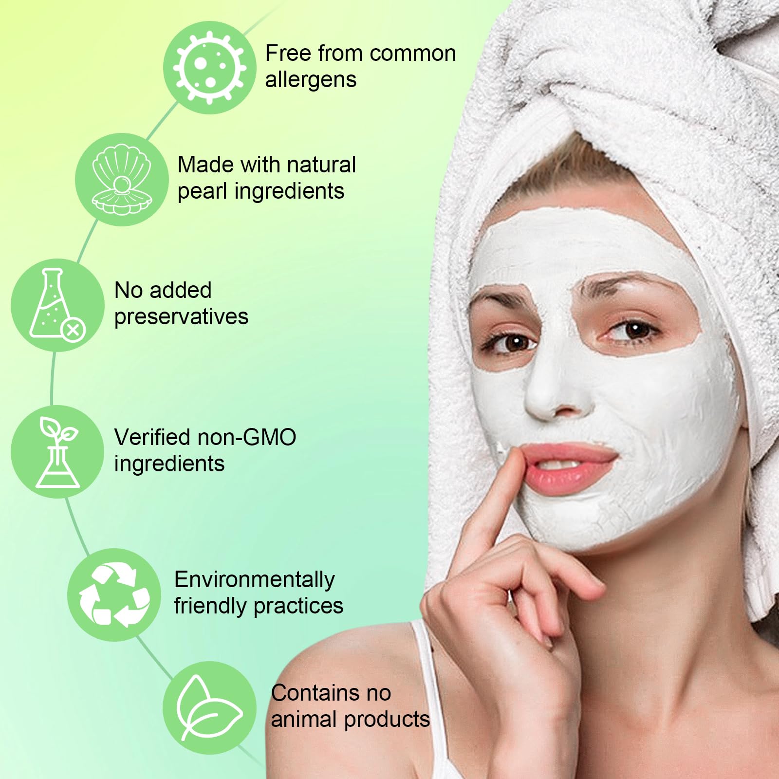 Ponhey Freshwater Pearl Powder Organic – Deep Cleansing & Pore Refining Mask 100g